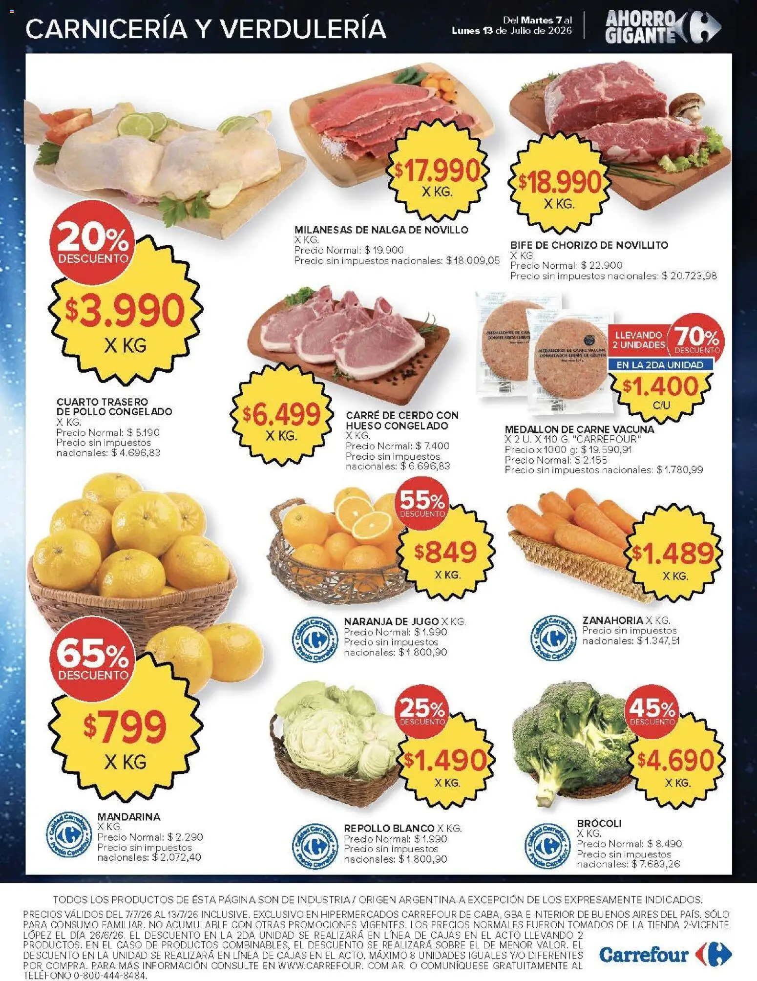Carrefour - AHORRO AA │ válido desde el 07/07/2026 | Página: 4 | Productos: Sobre, Repollo, Chorizo, Zanahoria