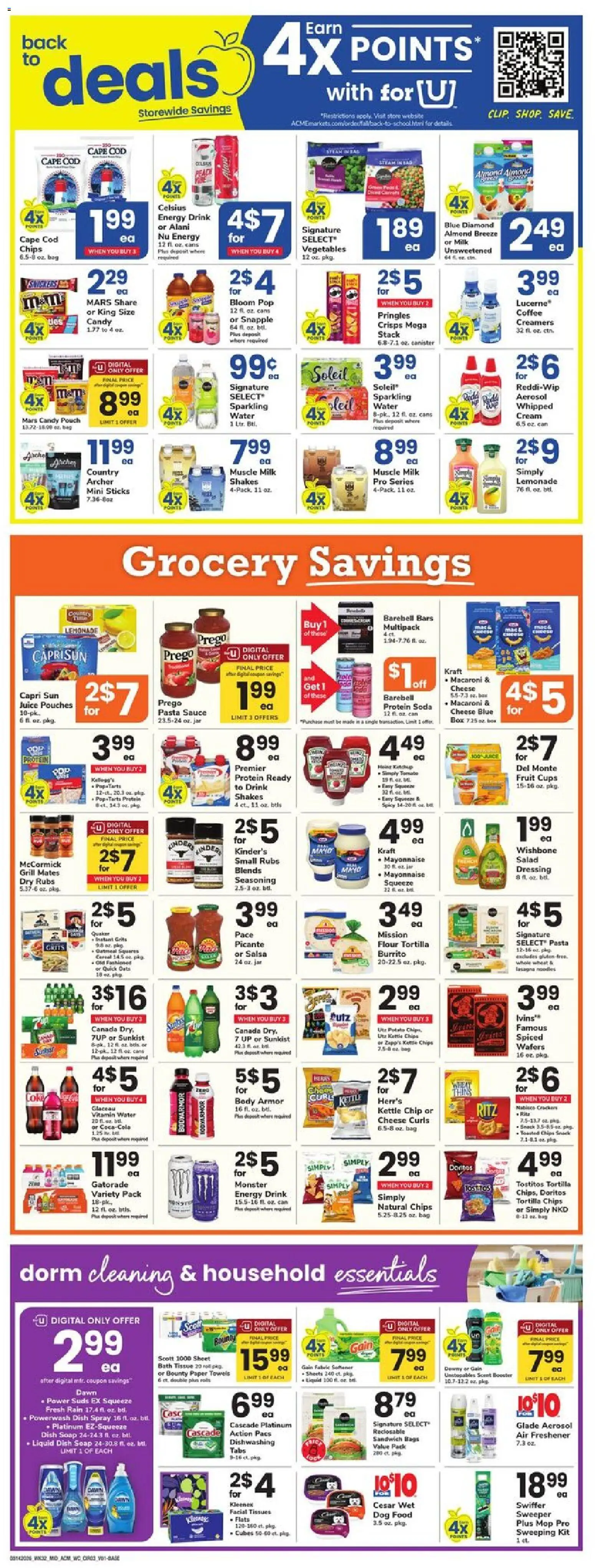 Acme Weekly Ad - valid from 08/14/2026 | Page: 3 | Products: Candy, Pasta, Water, Lemonade