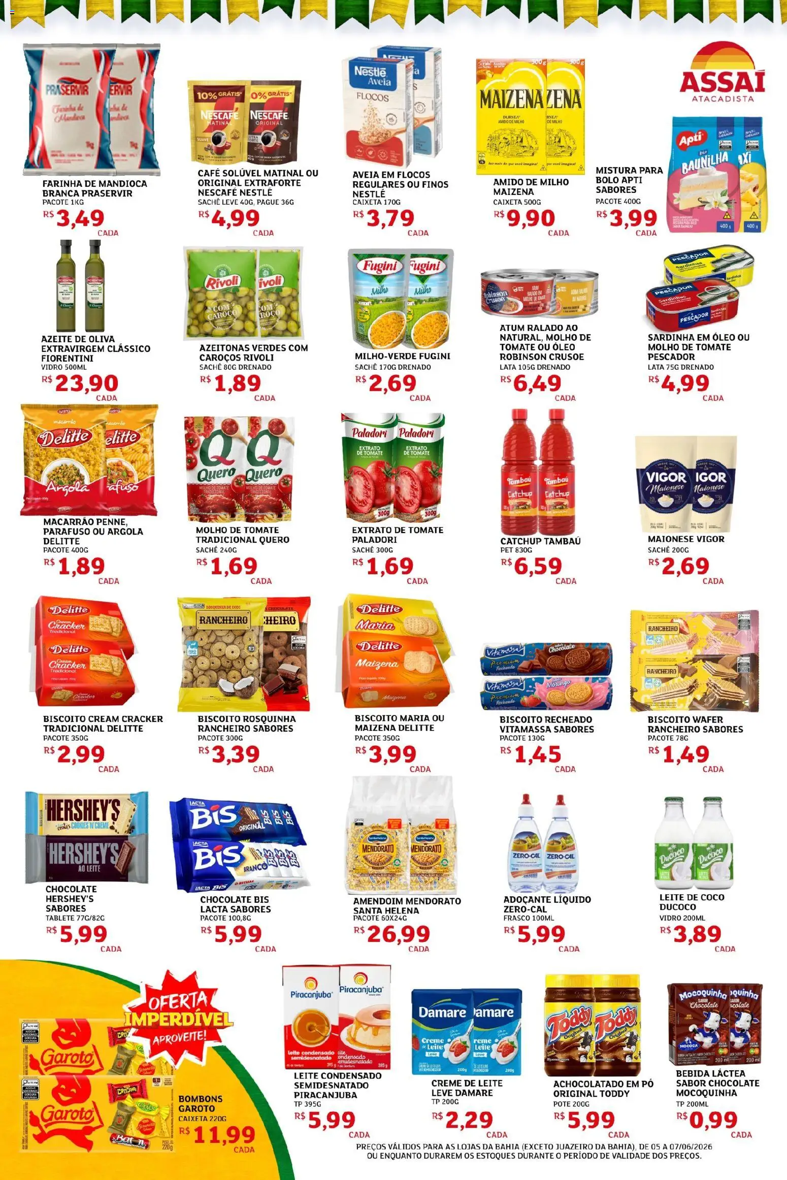 Assaí Atacadista Folheto - válido de 04.06.2026 | Página: 2 | Produtos: Maionese vigor, Chocolate, Cookies, Atum