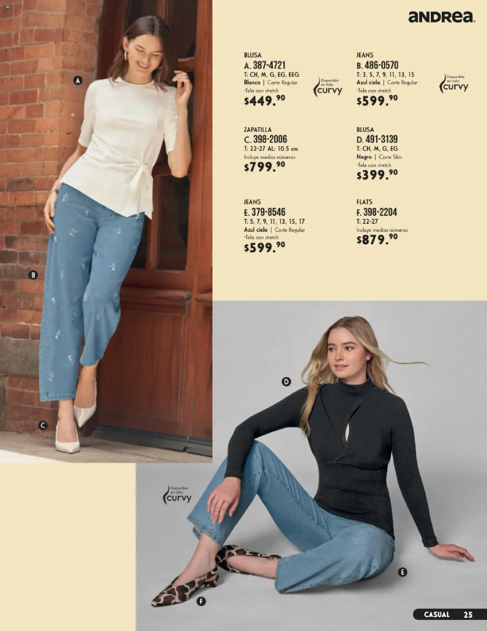 Nuevas ofertas de Andrea válidas en toda la República Mexicana desde el 23/08/2026. ¡Encuentra las mejores ofertas en Andrea catálogo Vestir! | Página: 25 | Productos: Blusa