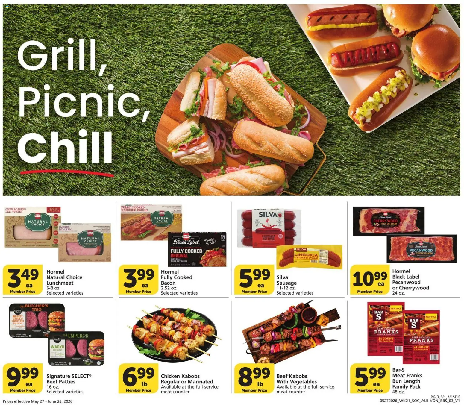 Vons Big Book of Savings - valid from 27.05.2026 | Page: 3 | Products: Beef, Vegetables, Sausage, Oven