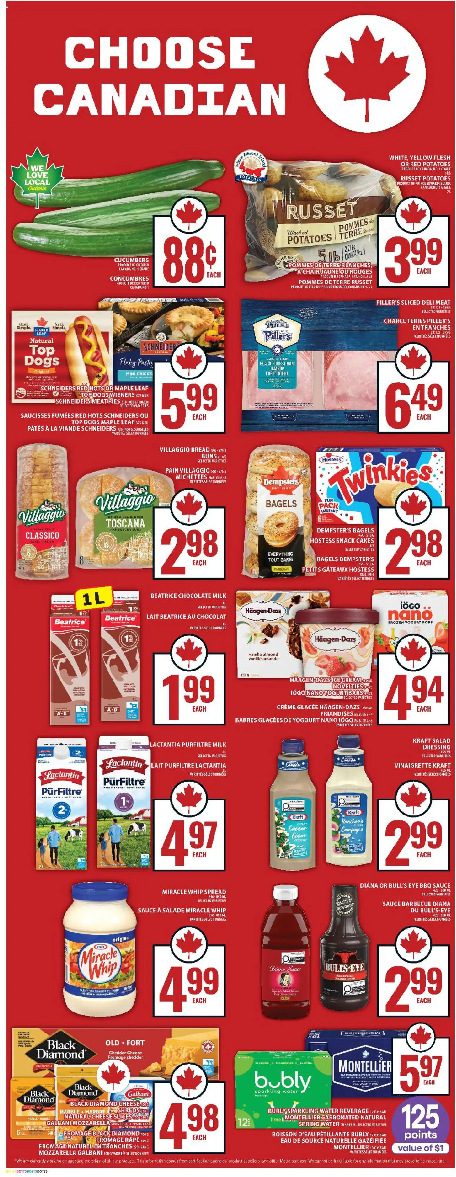 Food Basics flyer valid from 07.05.2026 | Page: 5 | Products: Cream, Ice cream, Potatoes, Ham