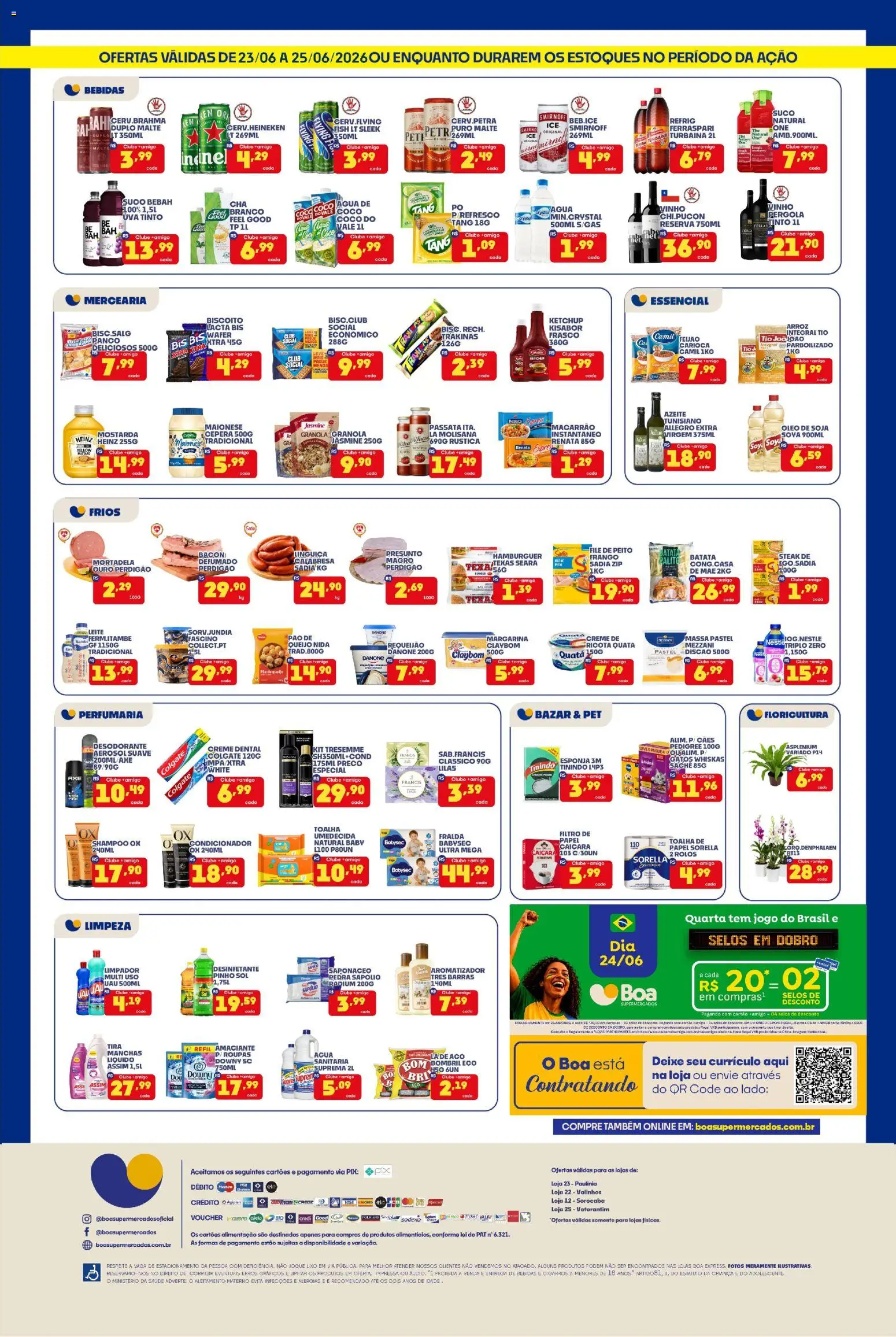 Boa Supermercados Folheto - válido de 23/06/2026 | Página: 2 | Produtos: Leite, Suco, Saponáceo, Amaciante