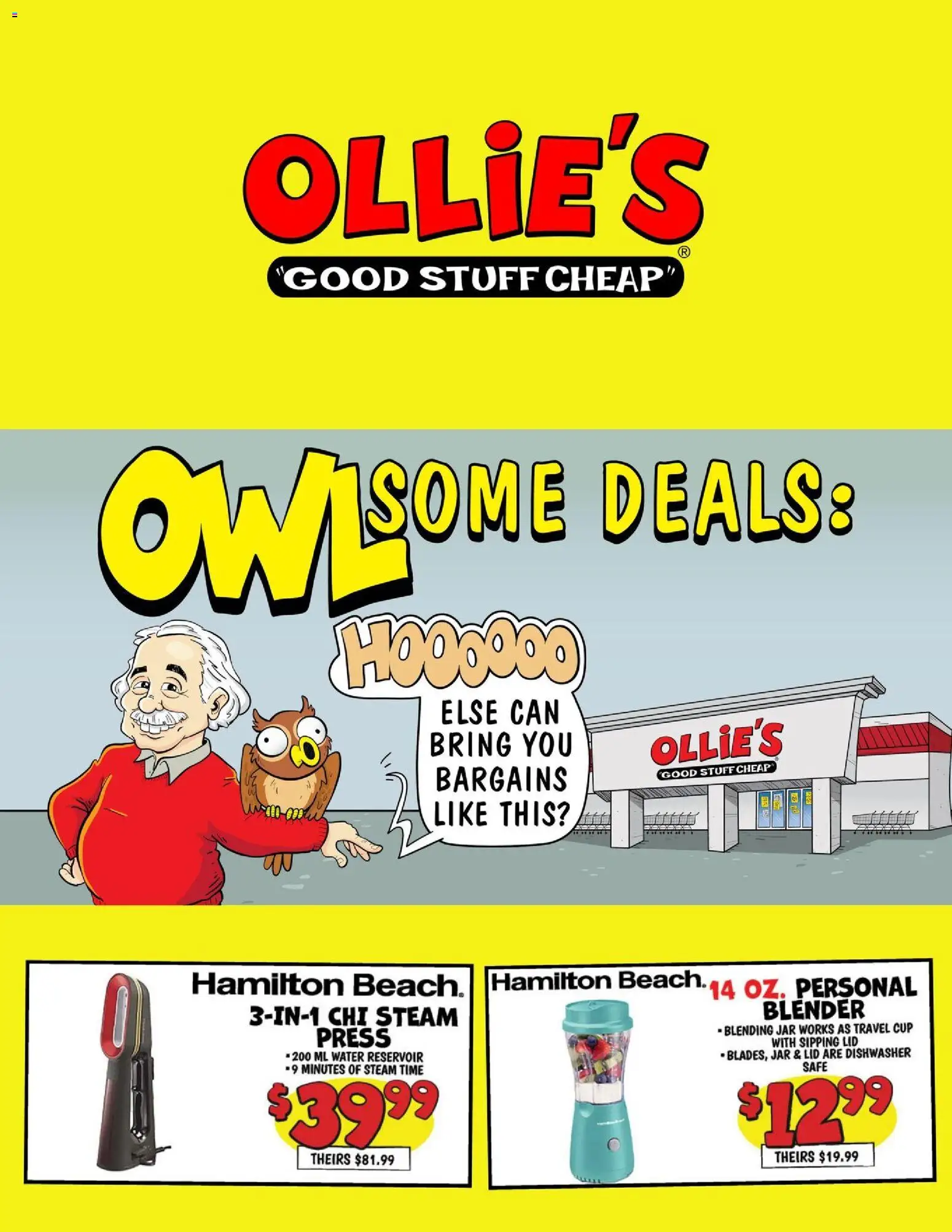 Ollie's Weekly Ad - valid from 06/23/2026 | Page: 1 | Products: Press, Safe, Water, Dishwasher