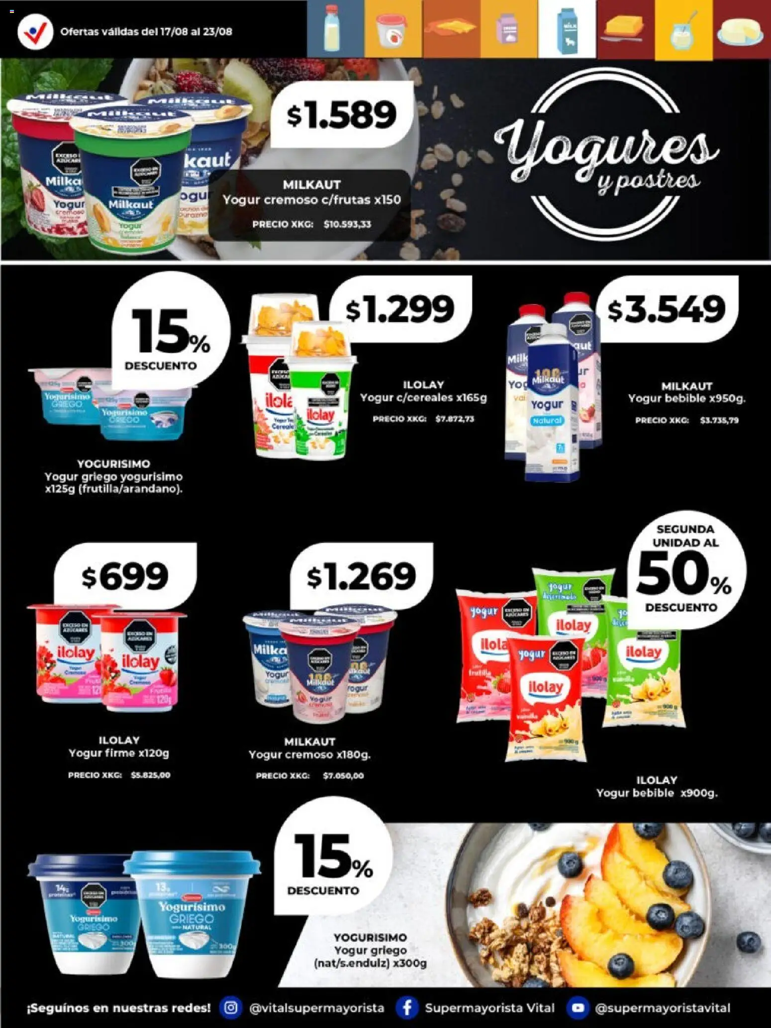 Vital - Especial de frescos │ válido desde el 17/08/2026 | Página: 5 | Productos: Yogur griego, Yogur, Yogur cremoso