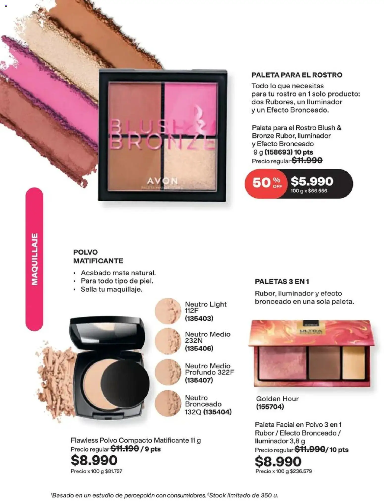 Catálogo Avon Campaña 14 │ válido desde el 15.09.2026 | Página: 25 | Productos: Paletas, Mate, Iluminador, Rubor