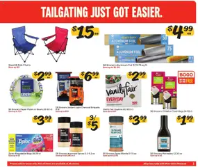 Preview of Winn Dixie weekly ads valid from 09/02/2026 | Page: 3 | Products: Foil, Charcoal, Spices, Paper plates