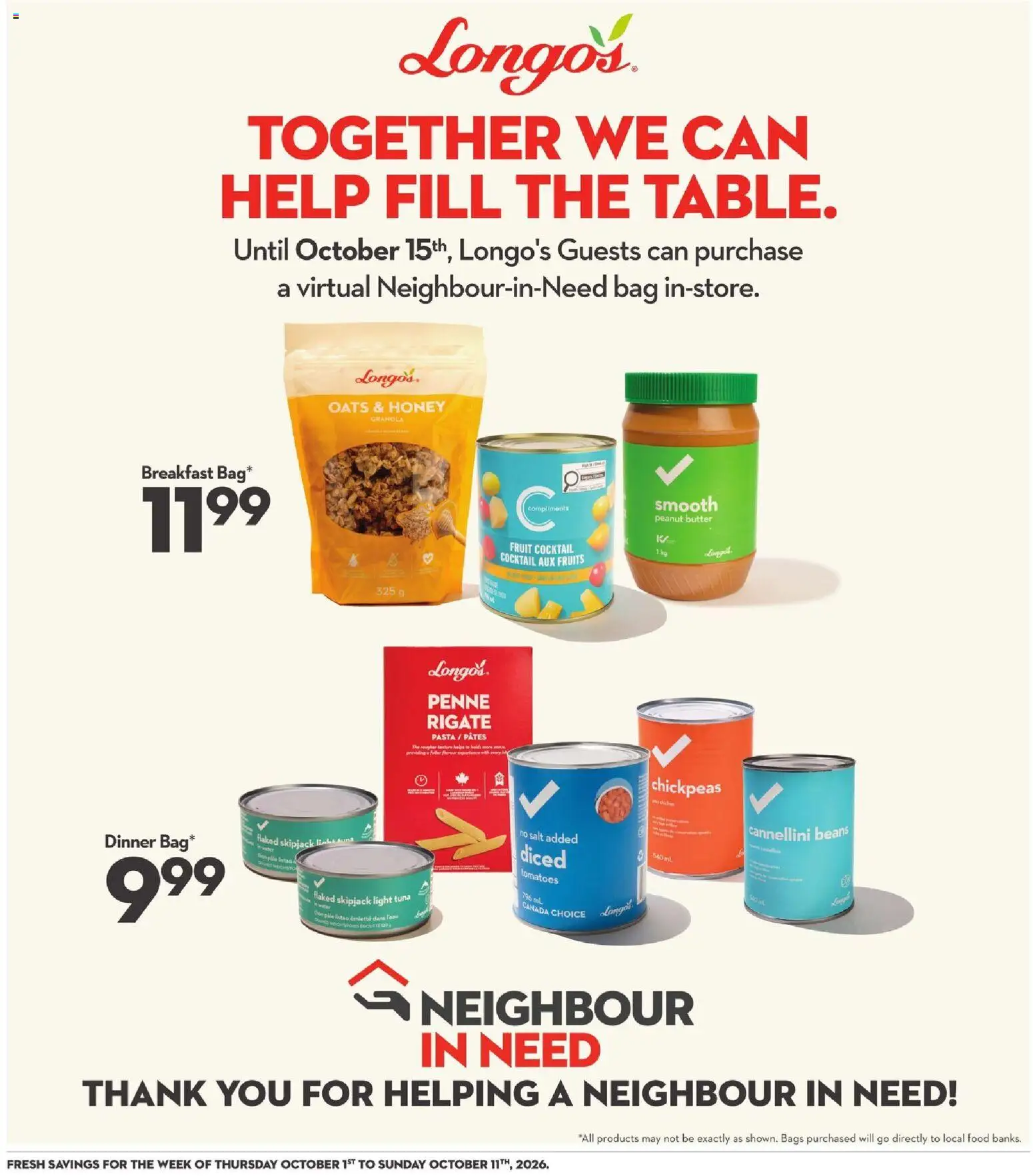 Longo's flyer valid from Oct 1, 2026 | Page: 28 | Products: Peanut butter, Honey, Food, Cocktail