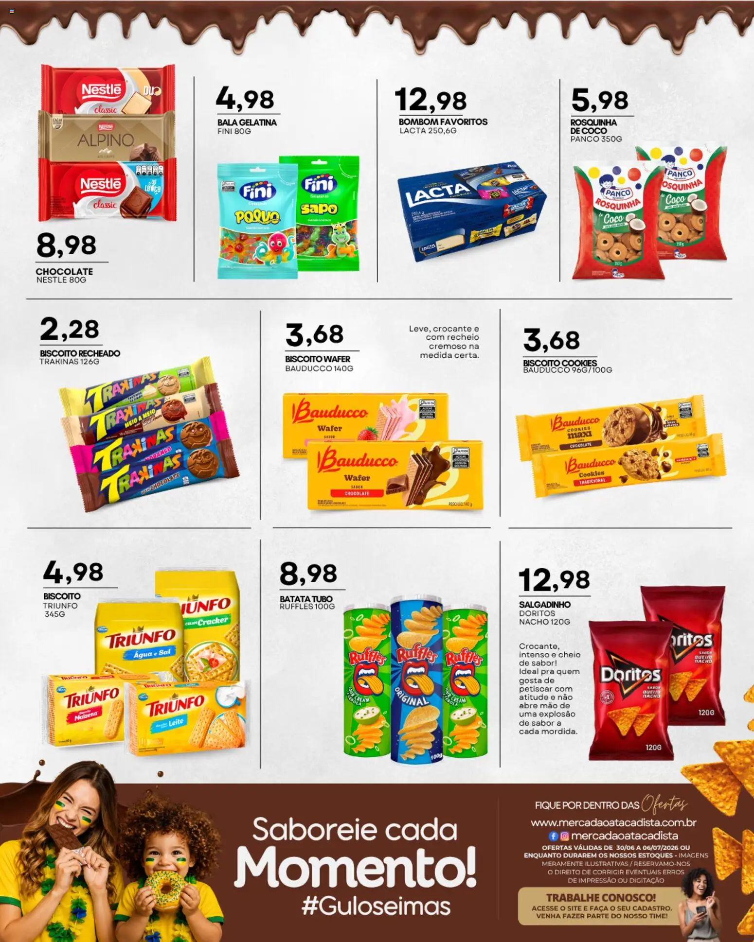 Mercadão Atacadista Folheto - válido de 30/06/2026 | Página: 9 | Produtos: Leite, Chocolate, Rosquinha, Biscoito recheado