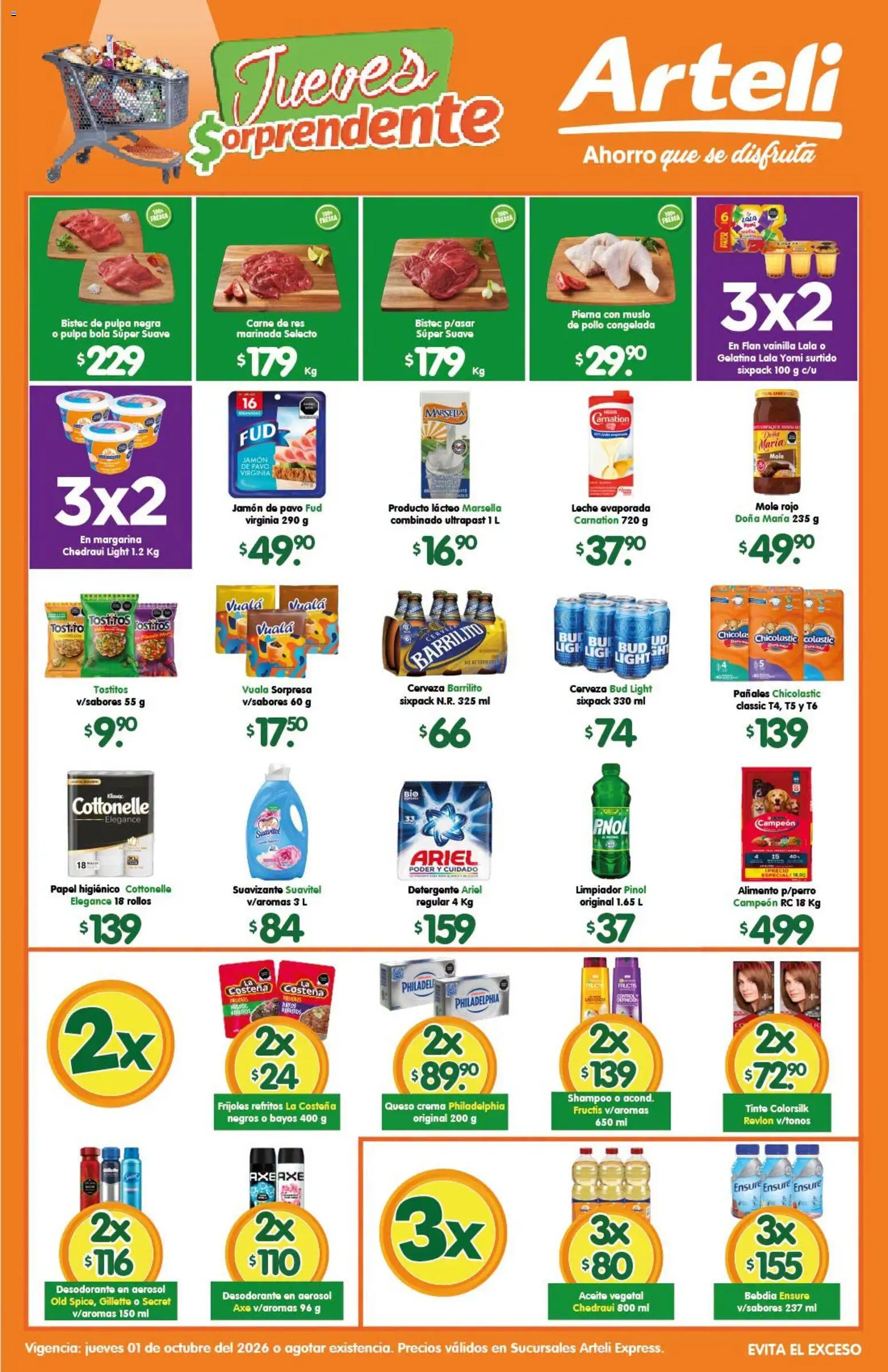 Nuevas ofertas de Arteli válidas en toda la República Mexicana desde el 08/10/2026. ¡Encuentra las mejores ofertas en Arteli folleto Express! | Página: 1