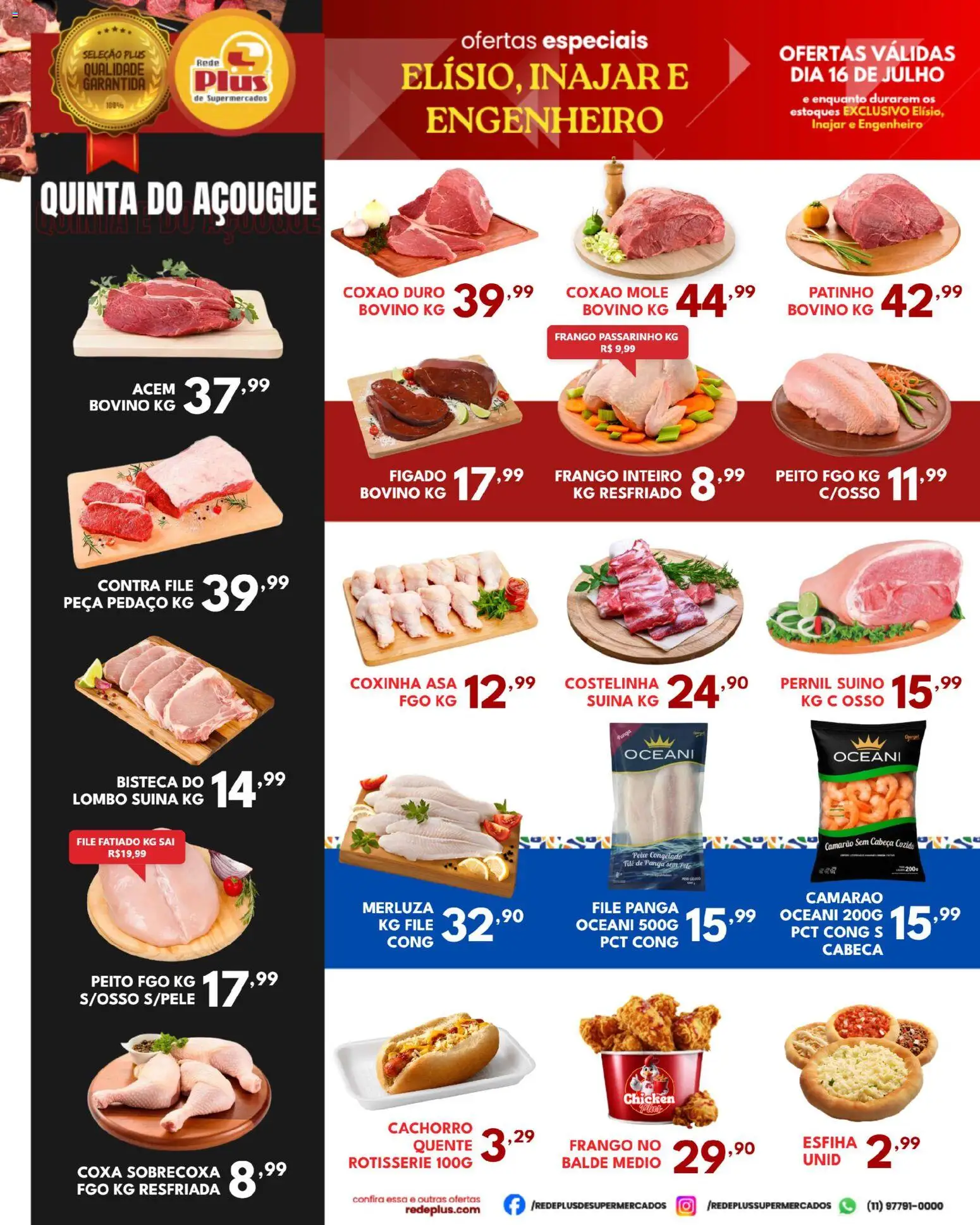 Rede Plus Supermercados Folheto - válido de 15/07/2026 | Página: 2 | Produtos: Acém, Pernil, Peixe, Balde