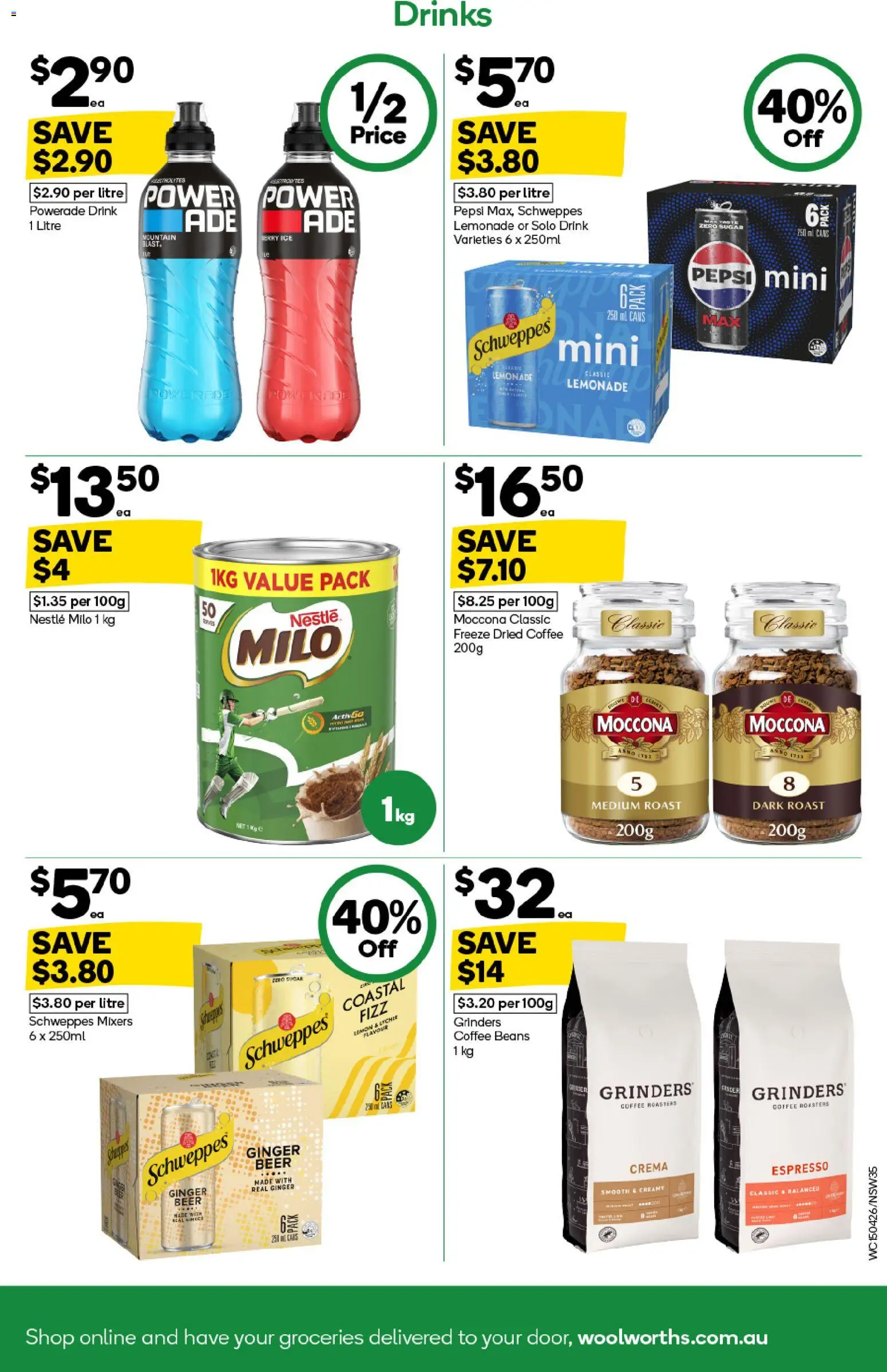 Woolworths catalogue - valid from 15.04.2026 | Page: 35 | Products: Ginger, Pepsi, Sugar, Moccona