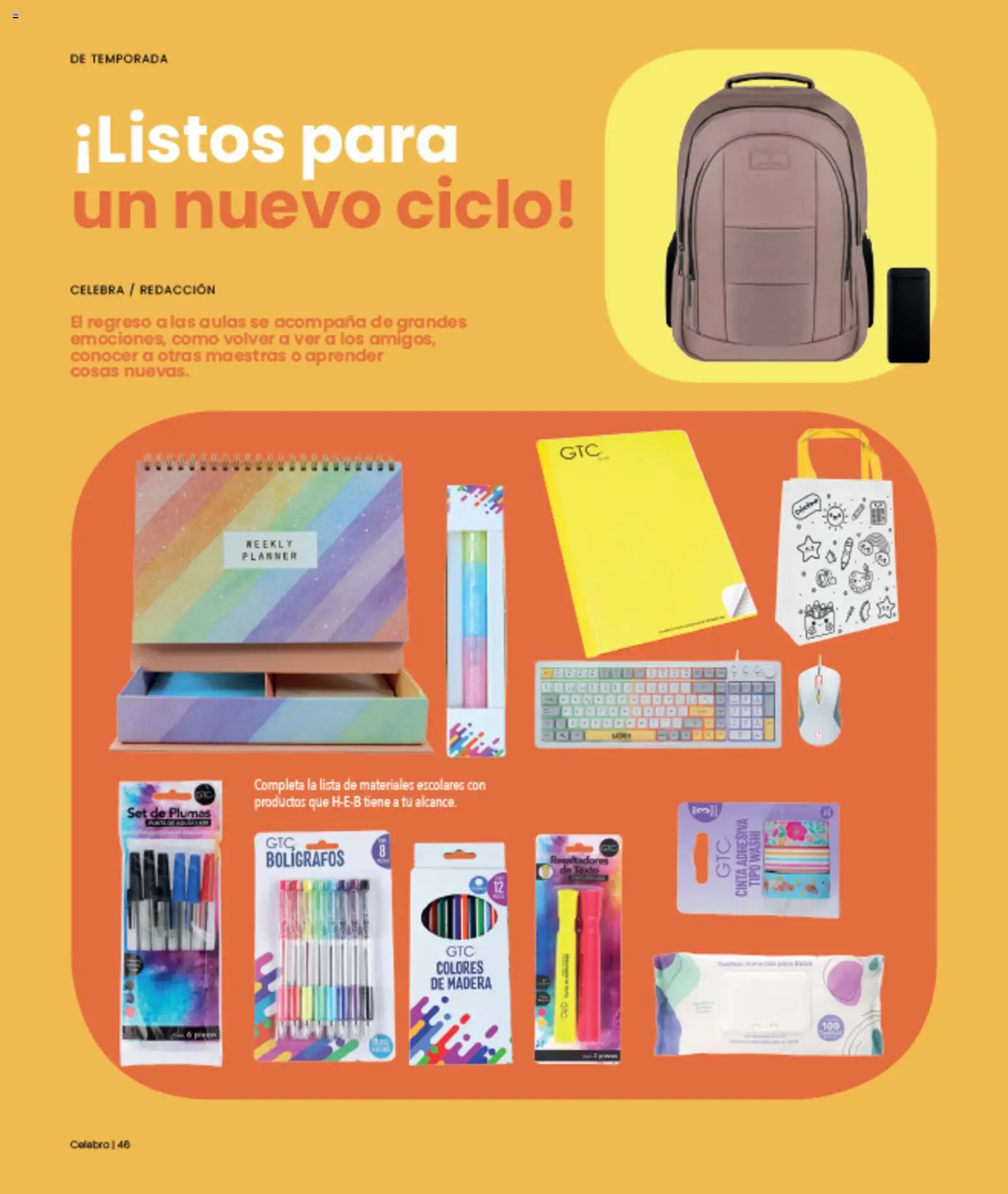 Nuevas ofertas de H-E-B válidas en toda la República Mexicana desde el 01/07/2026. ¡Encuentra las mejores ofertas en H-E-B folleto Celebra! | Página: 46 | Productos: Cinta
