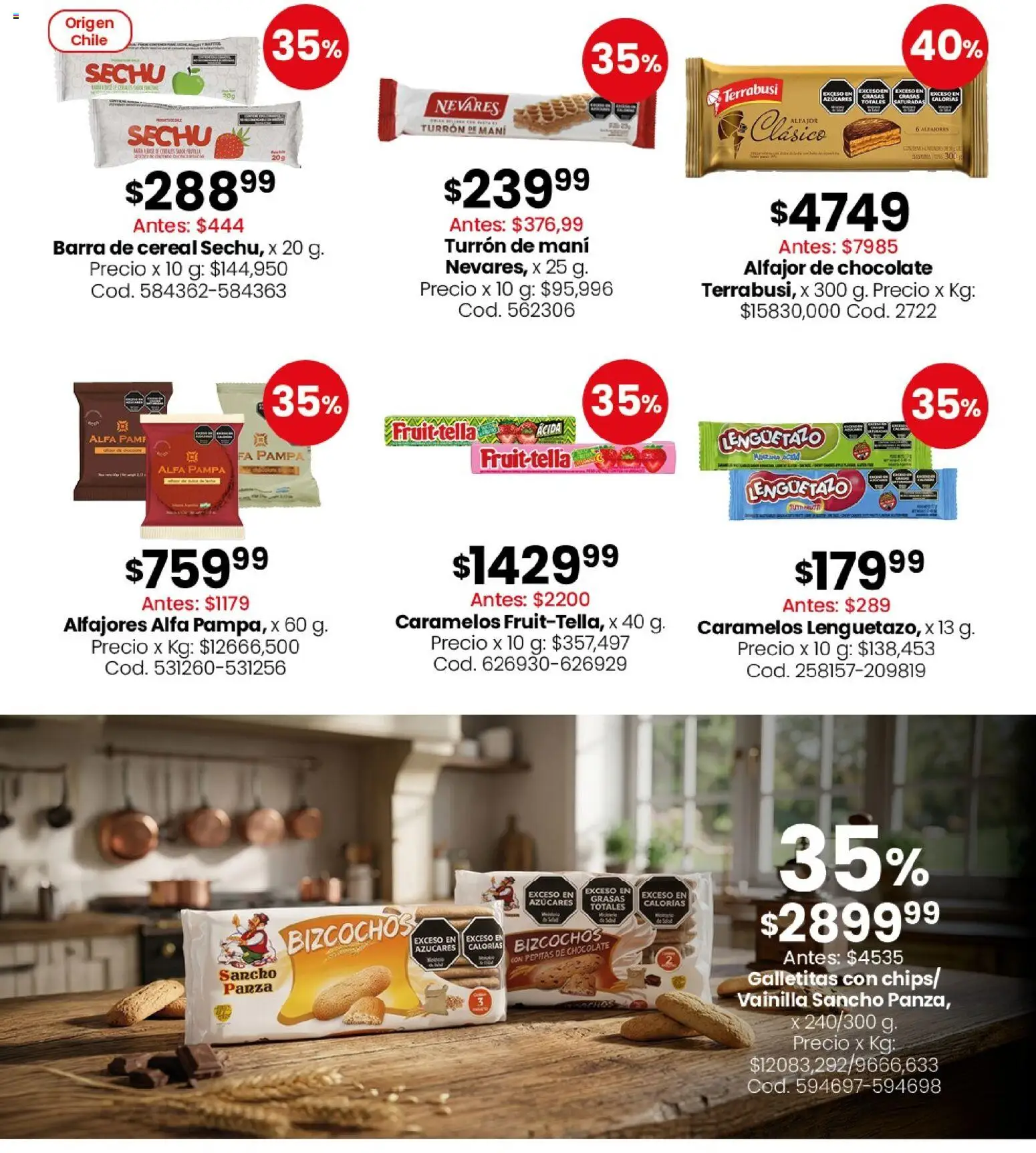 Coto - Almacén y bebidas │ válido desde el 01.06.2026 | Página: 6 | Productos: Galletitas, Mani, Chocolate, Alfajor