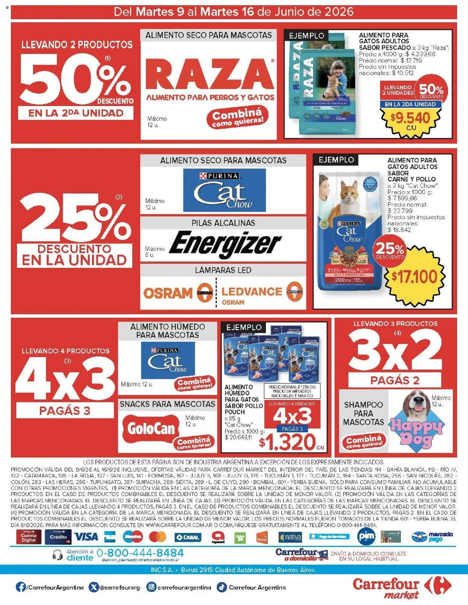 Carrefour ofertas │ válido desde el 09.06.2026 | Página: 64 | Productos: Pilas, Pollo, Pescado, Yerba