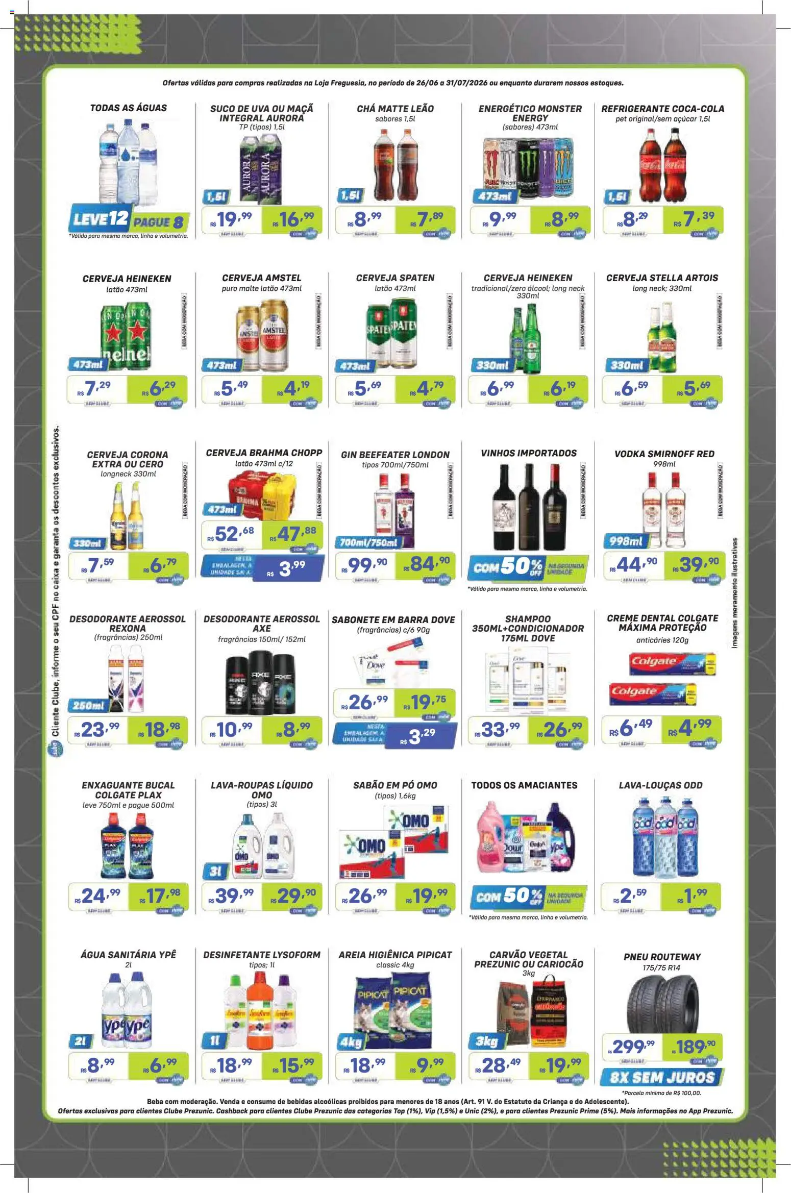 Prezunic Folheto - válido de 17/06/2026 | Página: 5 | Produtos: Pneu, Chá, Heineken, Desinfetante