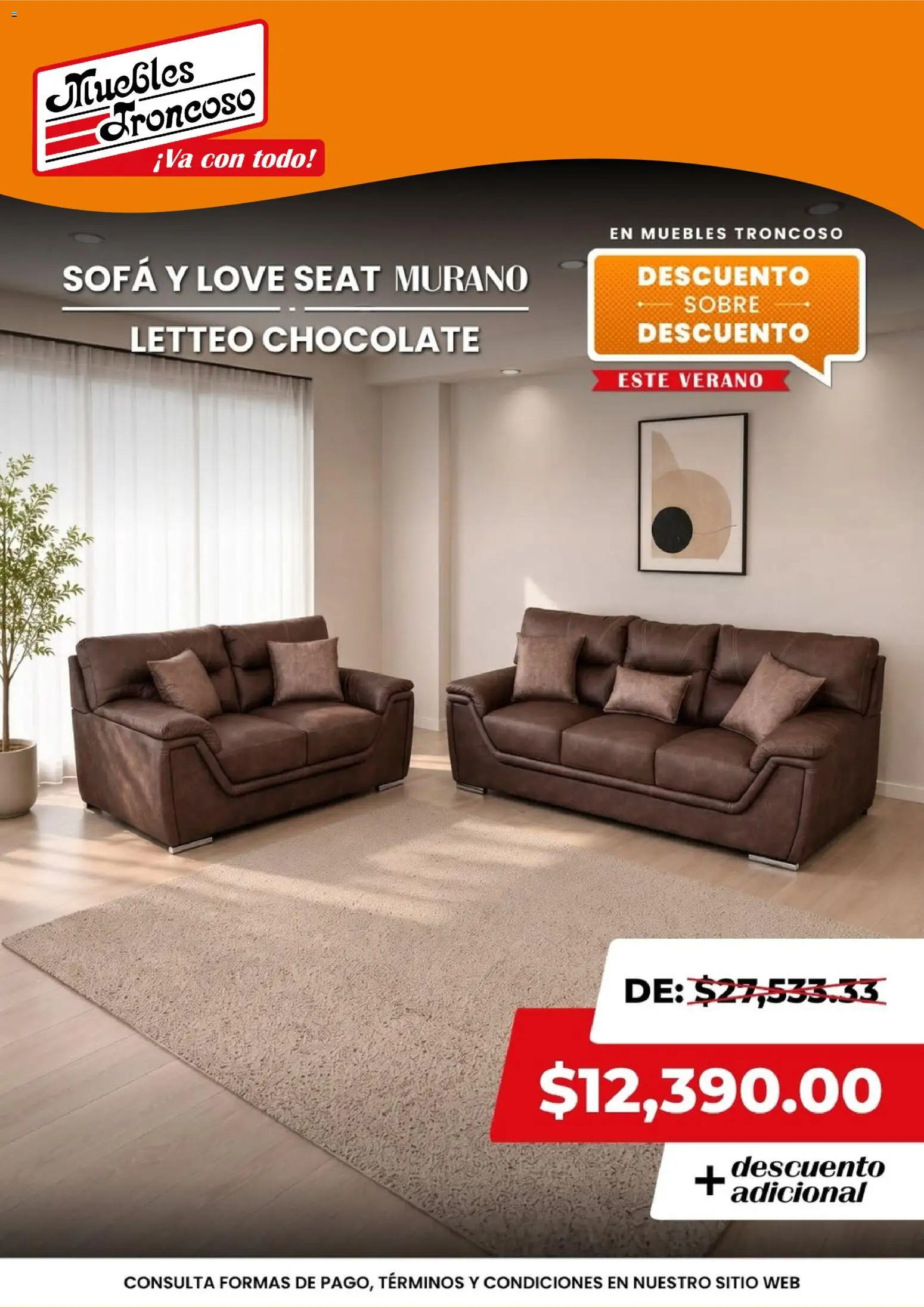 Nuevas ofertas de Muebles Troncoso válidas en toda la República Mexicana desde el 09/07/2026. ¡Encuentra las mejores ofertas en Muebles Troncoso catálogo! | Página: 3 | Productos: Sofá, Chocolate, Sobre