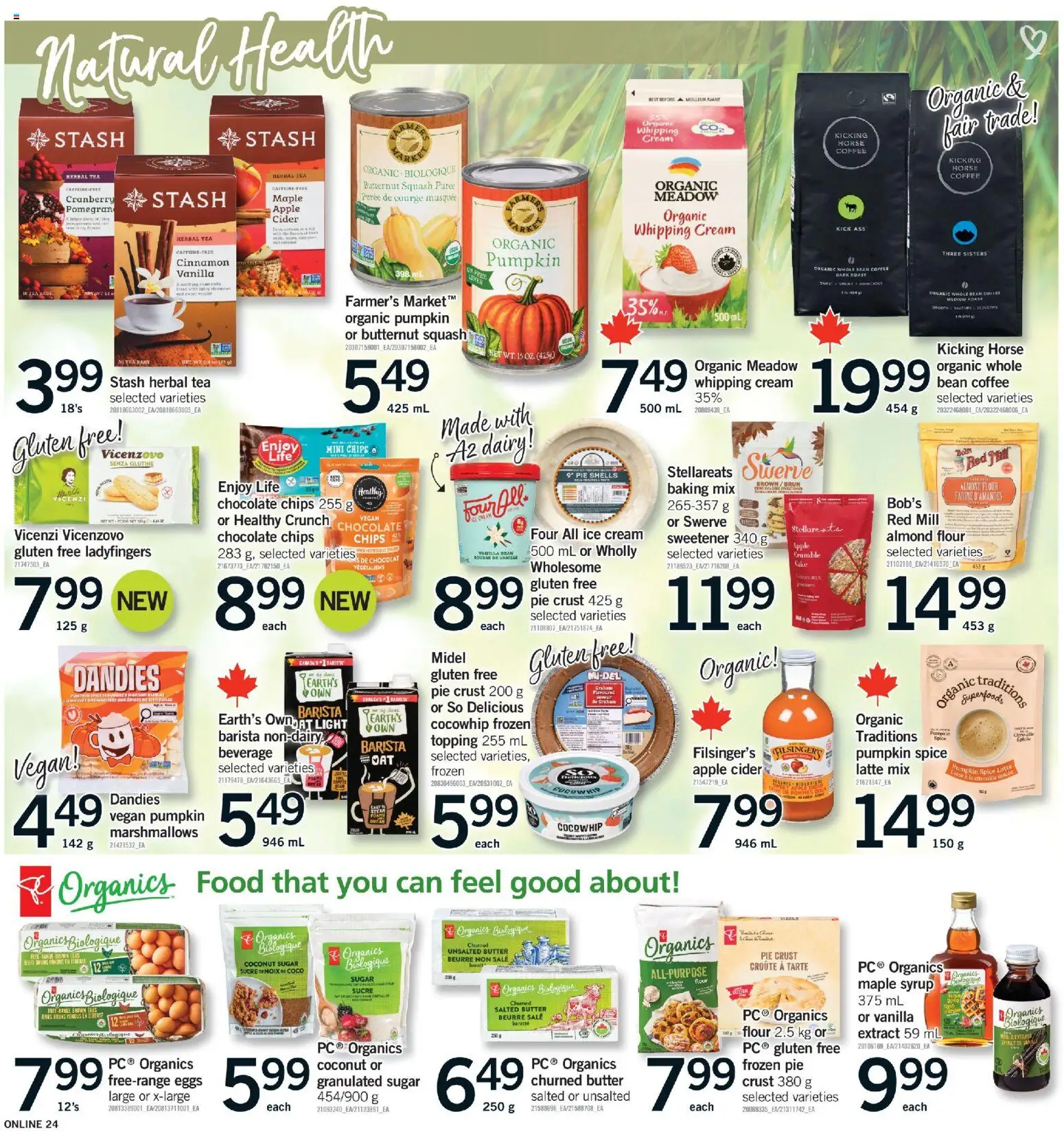 Fortinos flyer valid from Oct 1, 2026 | Page: 23 | Products: Cream, Almond flour, Cider, Coffee