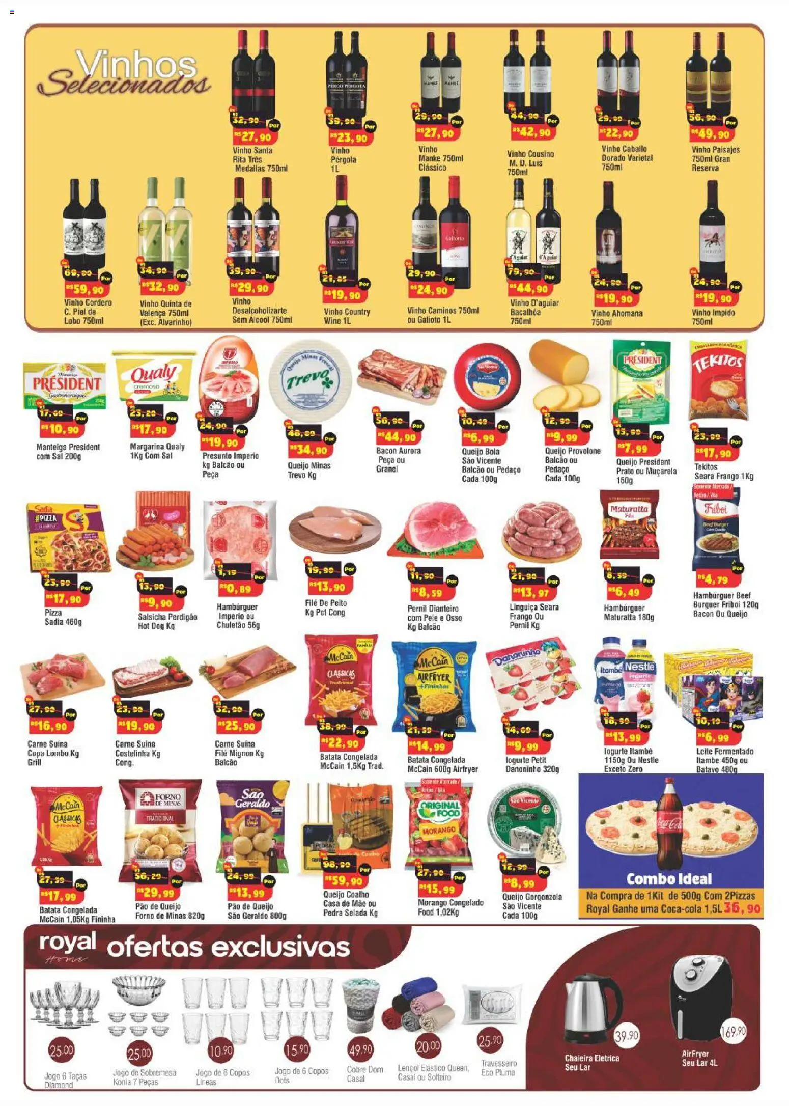 Royal Supermercados Folheto - válido de 04/09/2026 | Página: 3 | Produtos: Chaleira elétrica, Pernil, Manteiga, Queijo coalho