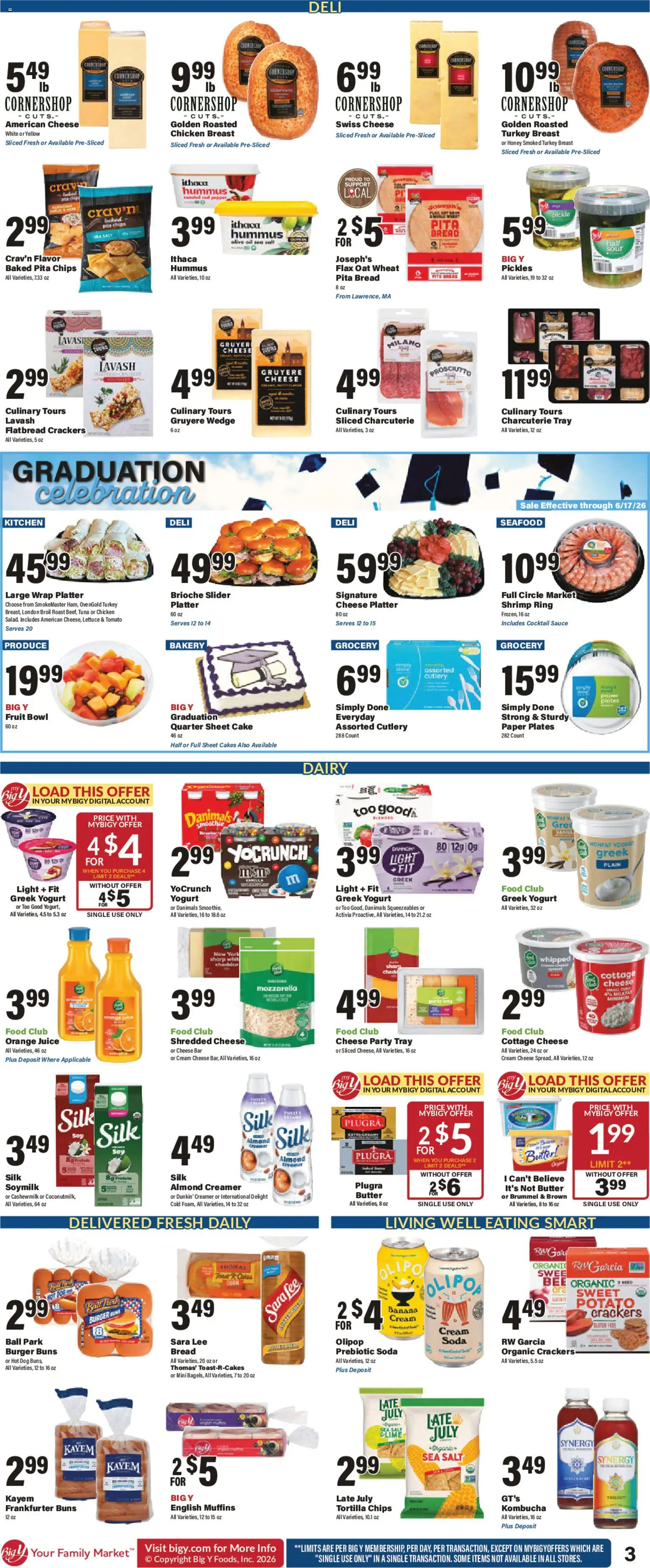 Big Y Weekly Ad - valid from 28.05.2026 | Page: 4 | Products: Bakery, Corn, Yogurt, Sauce