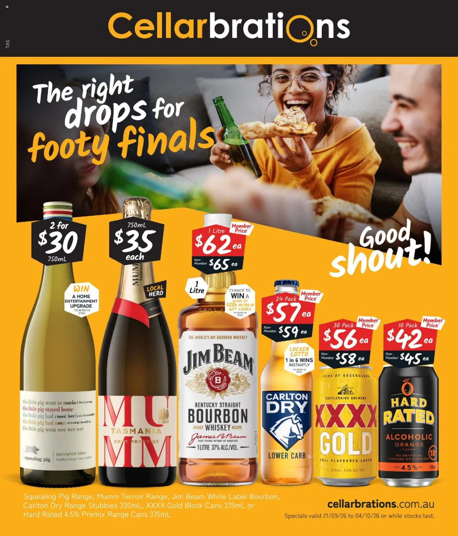 Cellarbrations catalogue - valid from 21/09/2026 | Page: 1 | Products: Jim Beam, Bourbon, Whiskey