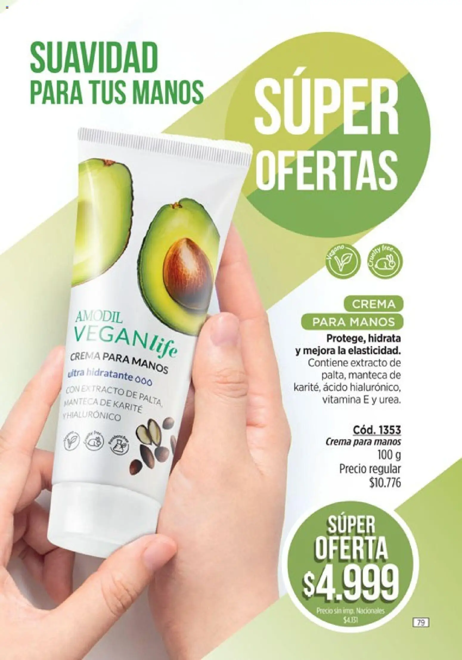 Catálogo Amodil Campaña 16 │ válido desde el 19/09/2026 | Página: 79 | Productos: Manteca de karité, Crema para manos, Palta, Crema
