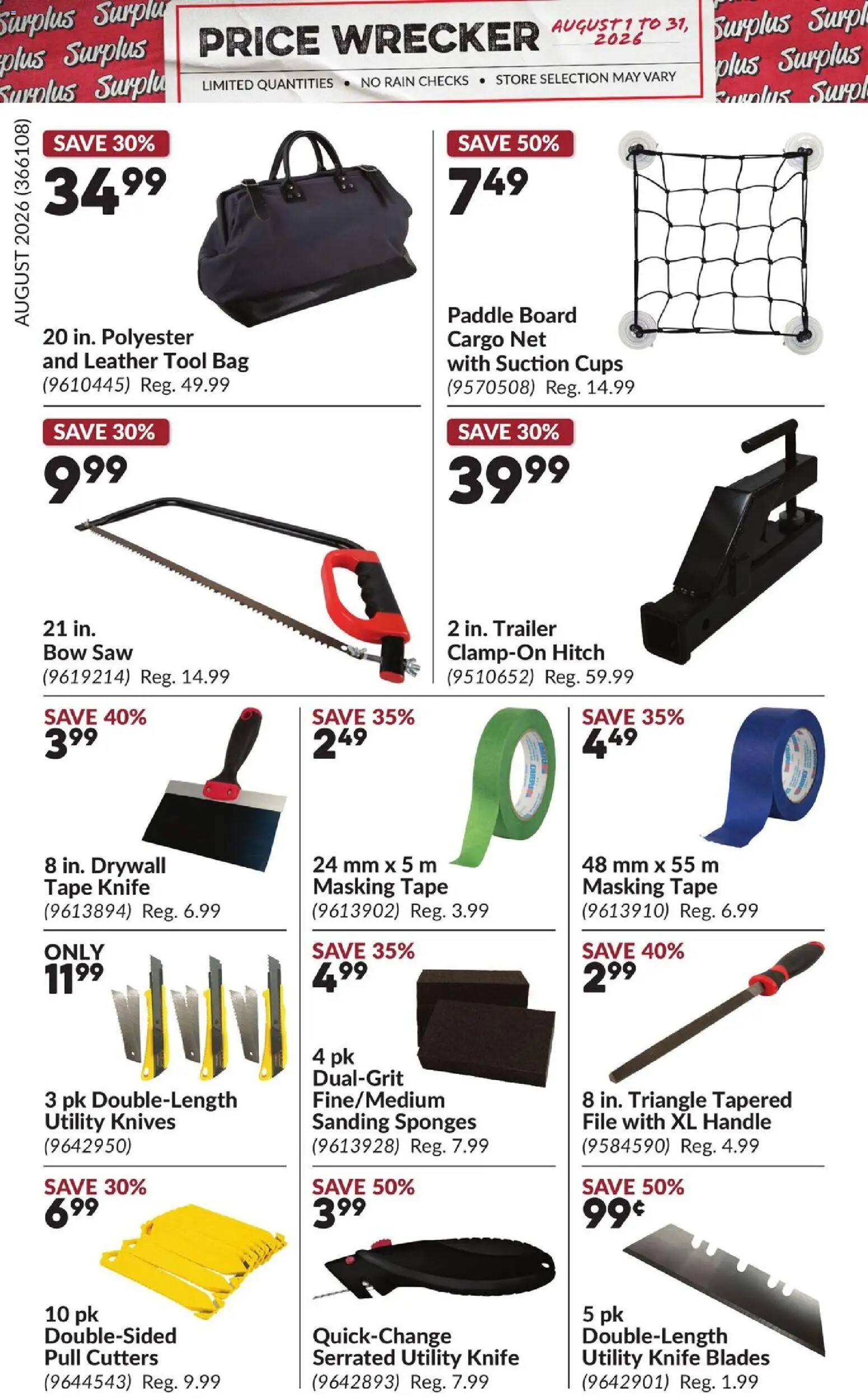 Princess Auto flyer valid from Aug 1, 2026 | Page: 24 | Products: Bag