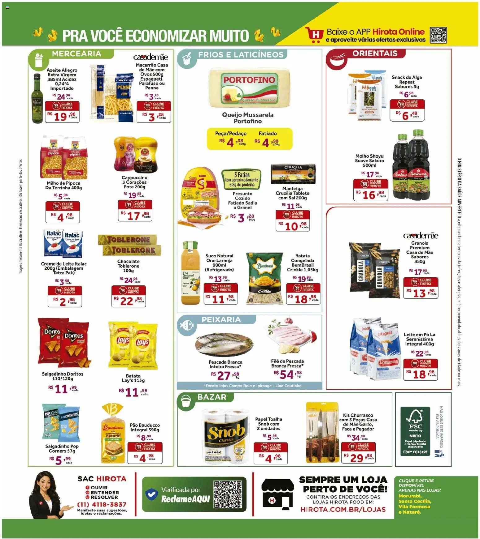 Hirota Food Folheto - válido de 03/07/2026 | Página: 2 | Produtos: Pão, Creme, Mussarela, Leite em pó
