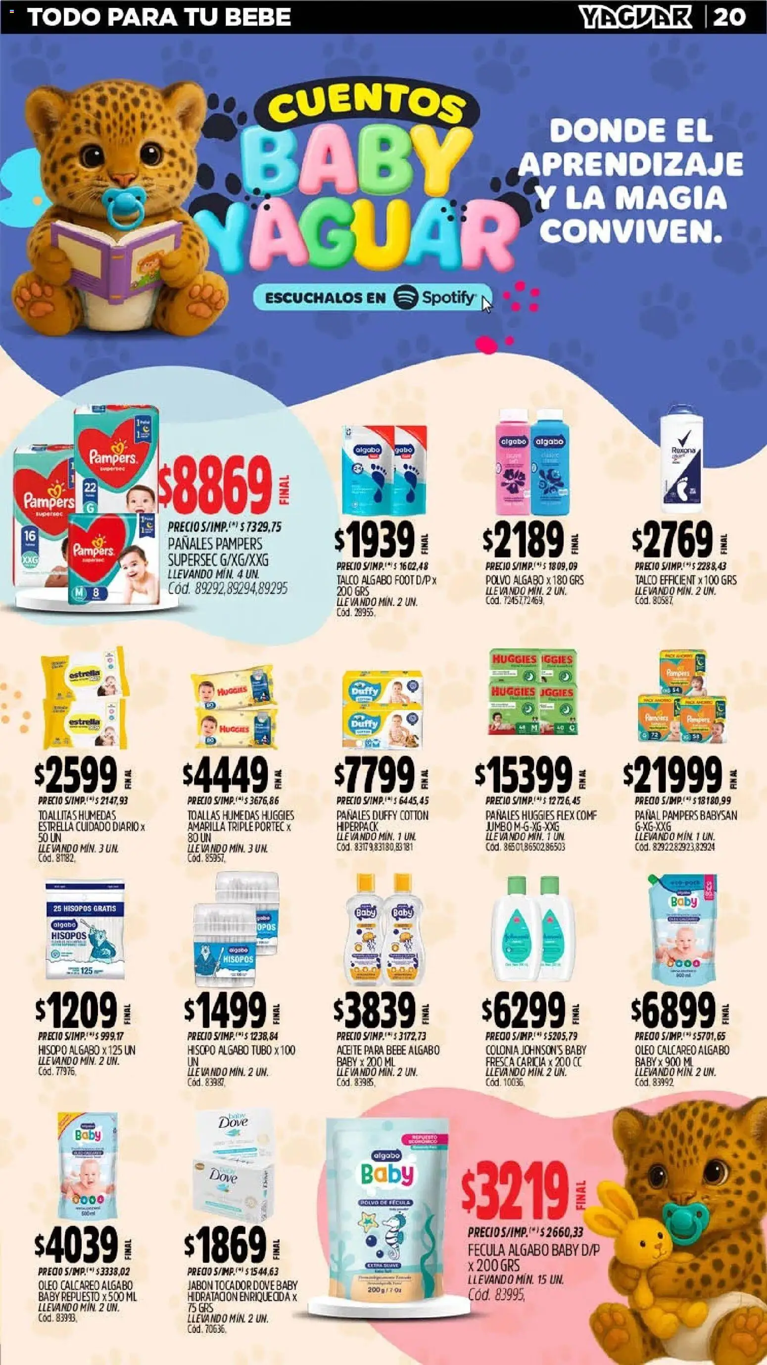 Yaguar - Oferta Semanal San Juan │ válido desde el 24/08/2026 | Página: 19 | Productos: Aceite, Polvo, Toallitas húmedas, Pañales