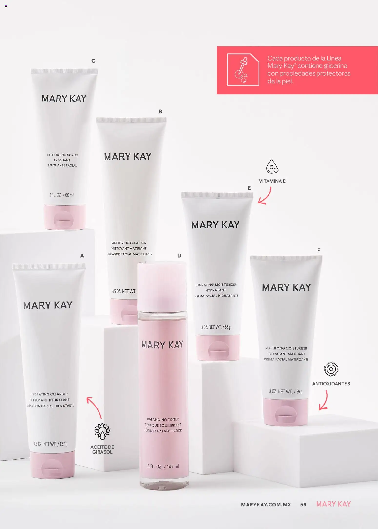 Nuevas ofertas de Mary Kay válidas en toda la República Mexicana desde el 01.04.2026. ¡Encuentra las mejores ofertas en Catálogo Mary Kay Abril 2026! | Página: 59 | Productos: Crema, Exfoliante facial, Aceite, Toner