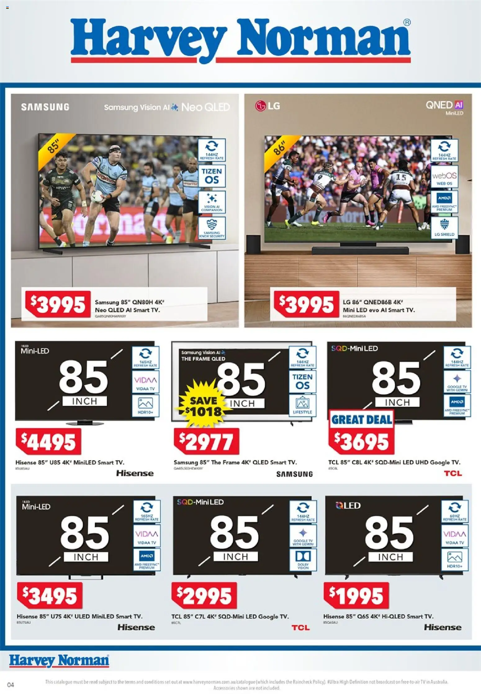 Harvey Norman catalogue - valid from 24/09/2026 | Page: 4 | Products: Accessories, Tv