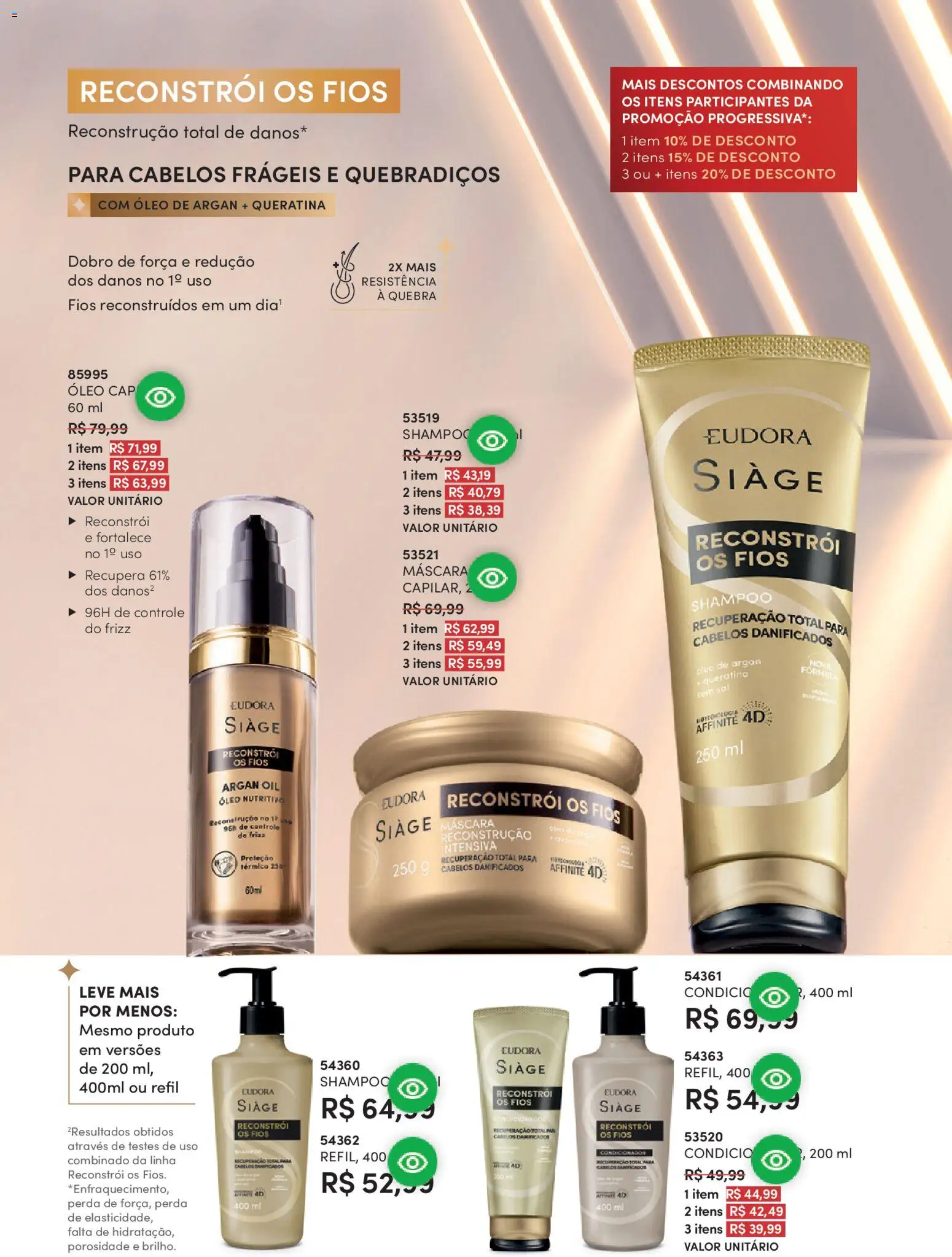 Eudora Folheto - válido de 01.04.2026 | Página: 72 | Produtos: Shampoo, Condicionador, Óleo