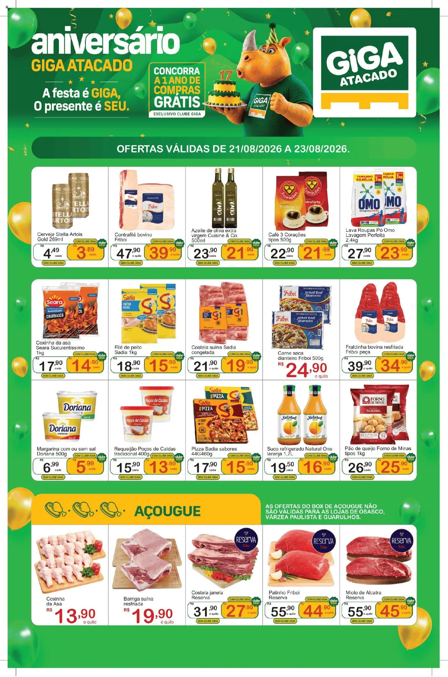 GIGA Atacado Folheto - válido de 21/08/2026 | Página: 1 | Produtos: Alcatra, Café, Suco, Carne seca