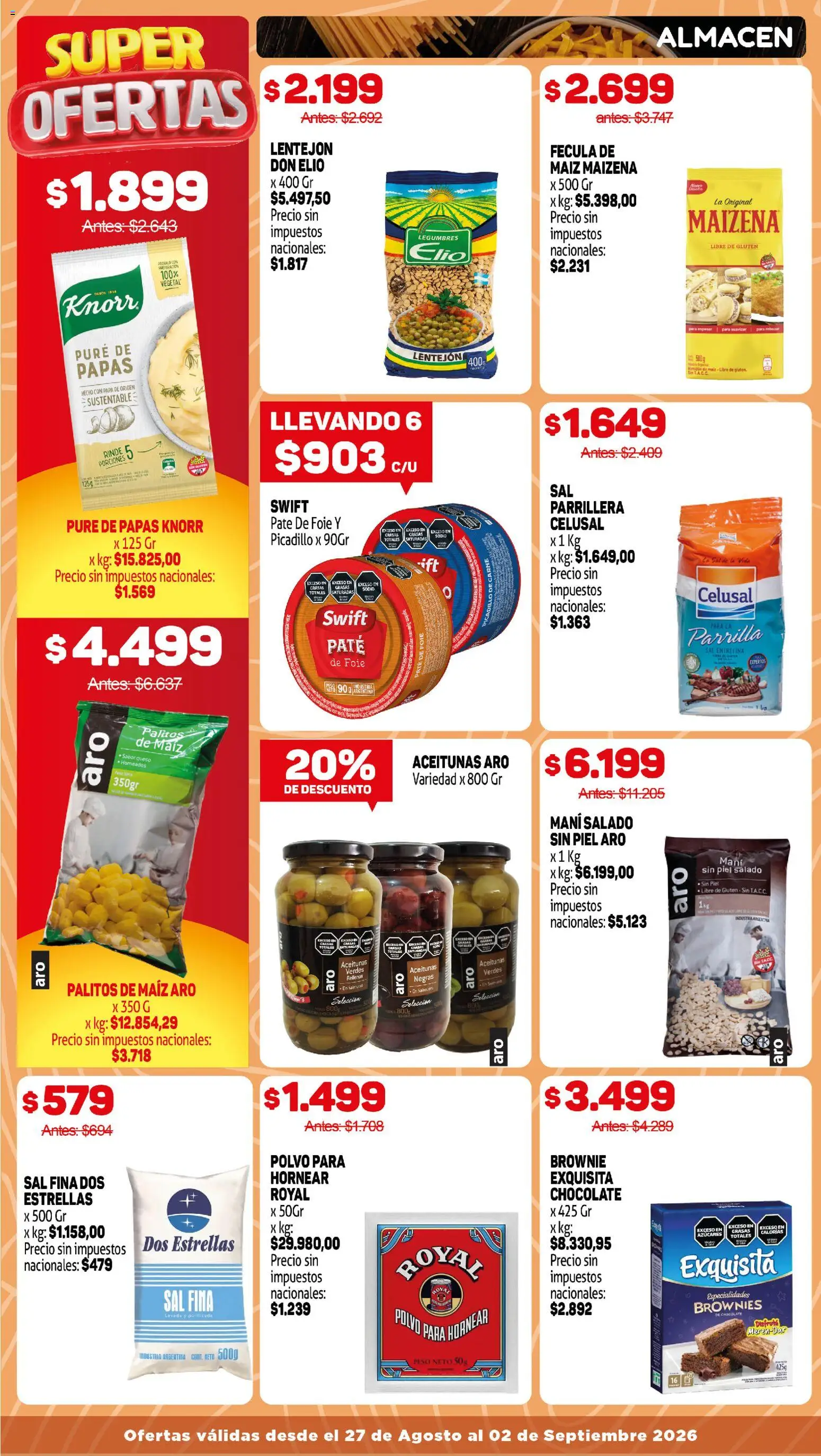 Makro ofertas │ válido desde el 27/08/2026 | Página: 8 | Productos: Polvo, Maiz, Brownies, Queso