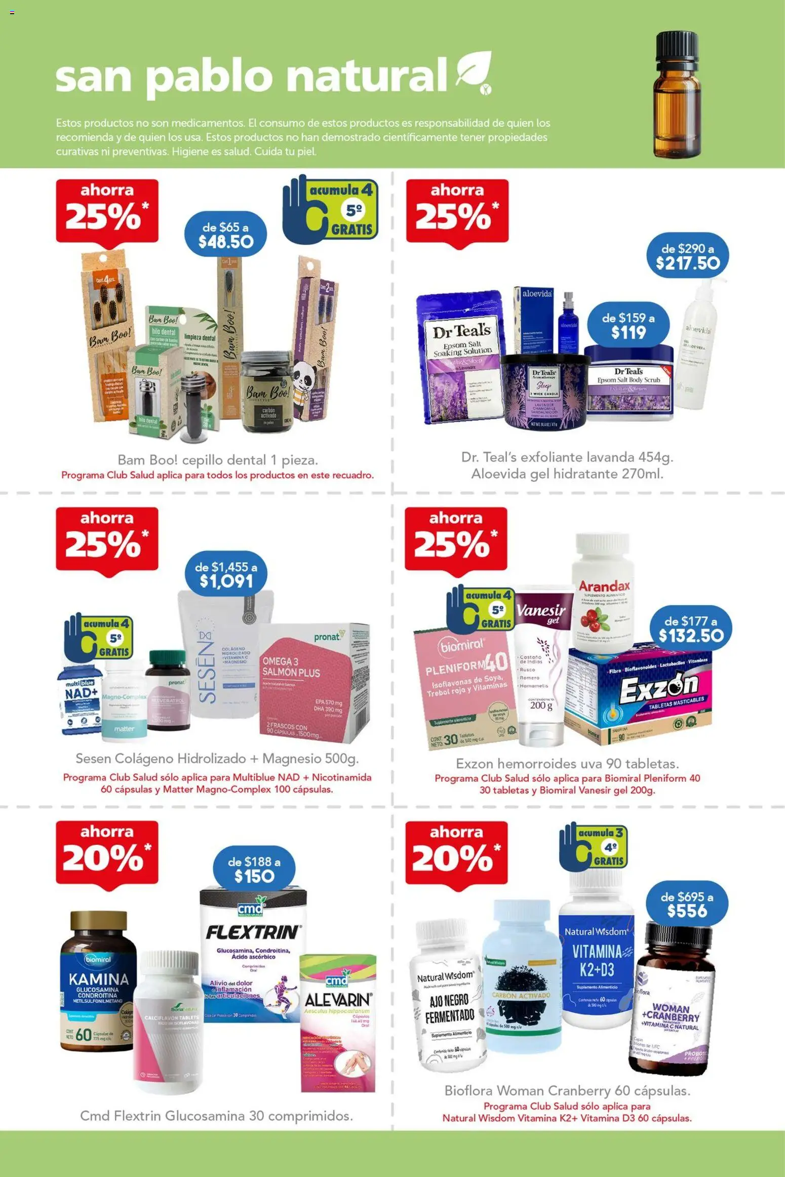 Nuevas ofertas de Farmacia San Pablo válidas en toda la República Mexicana desde el 17.05.2026. ¡Encuentra las mejores ofertas en Farmacia San Pablo catálogo! | Página: 6 | Productos: Cepillo, Ajo, Hilo dental, Vitaminas