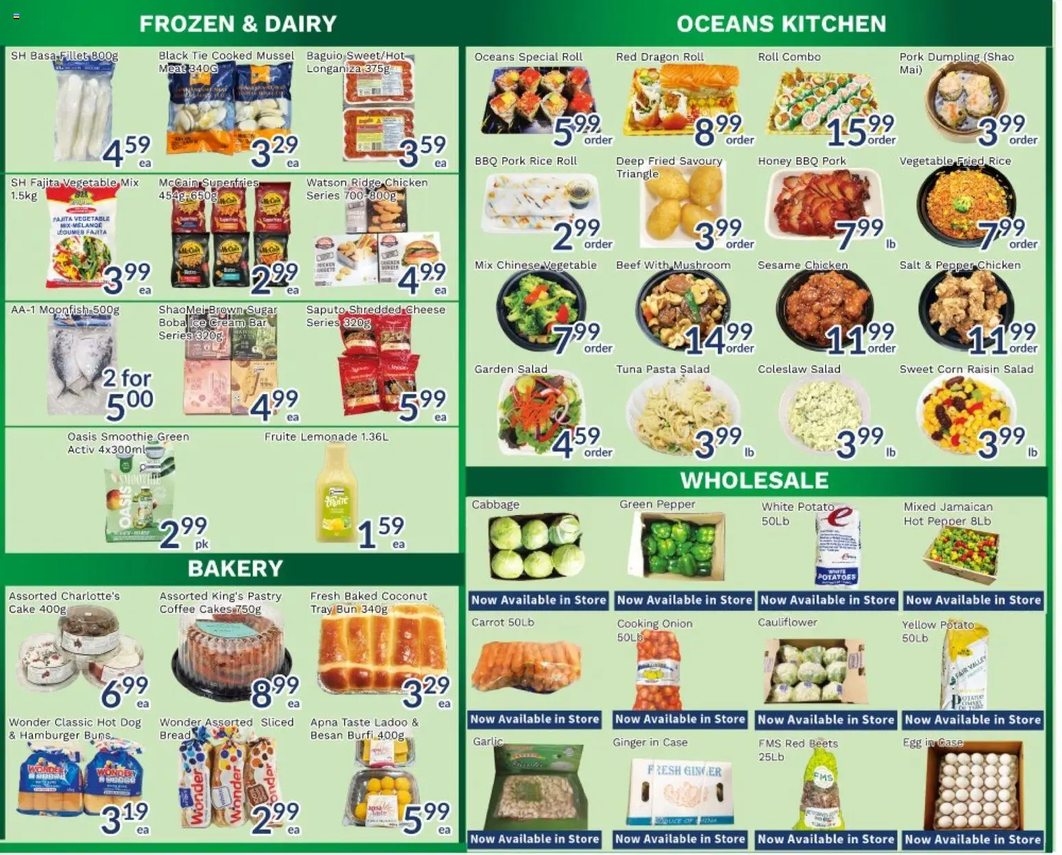 Oceans flyer valid from Aug 21, 2026 | Page: 4 | Products: Carrot, Cream, Tuna, Cabbage