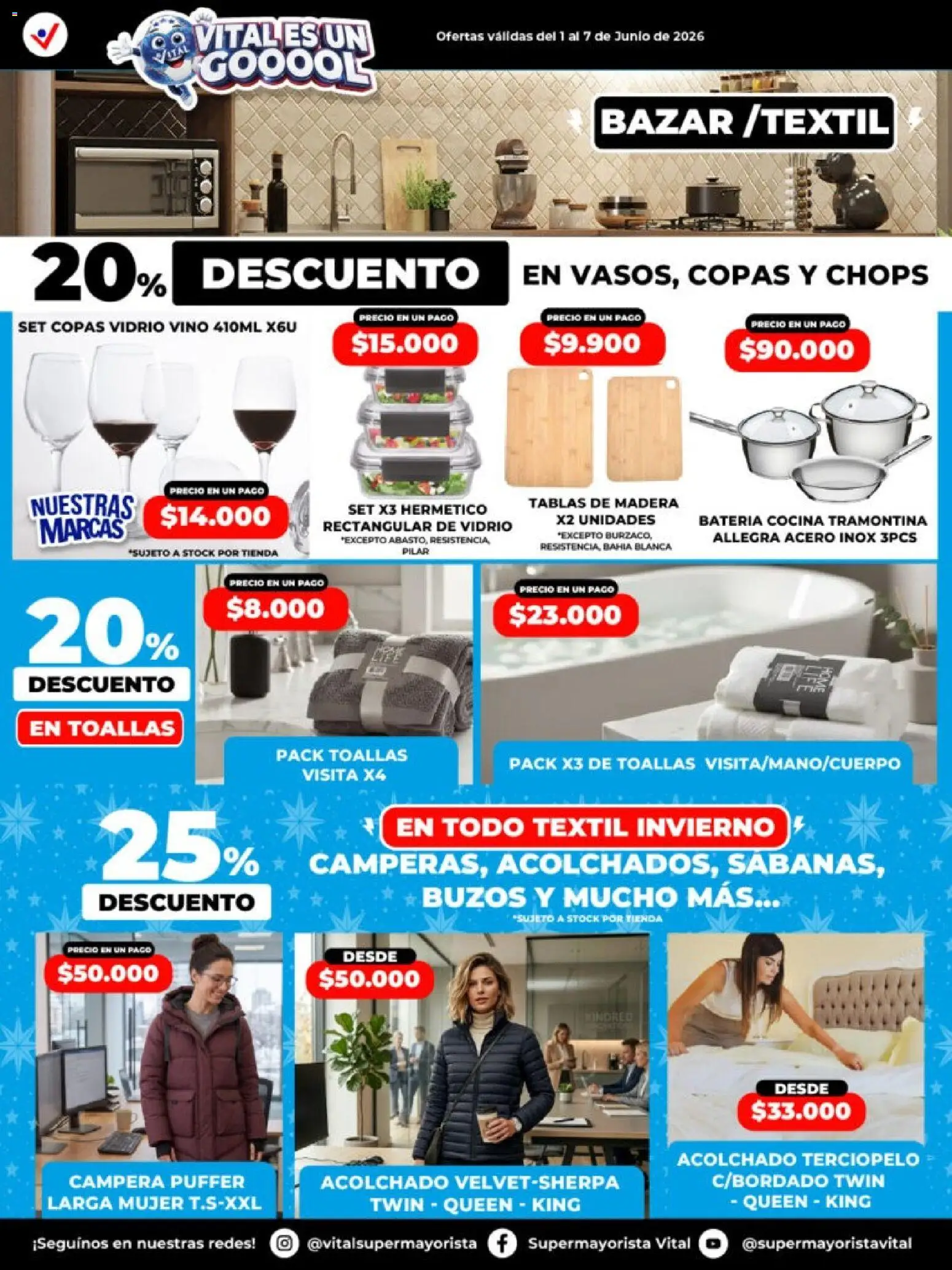 Vital - Especial de nonfood │ válido desde el 01.06.2026 | Página: 3 | Productos: Campera, Acolchado, Batería, Vino