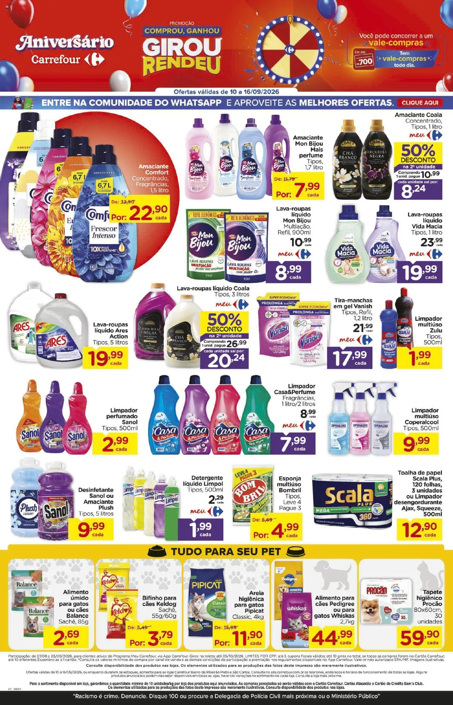 Carrefour Bairro Folheto - válido de 10/09/2026 | Página: 7 | Produtos: Orquídea, Esponja, Tapete, Vanish