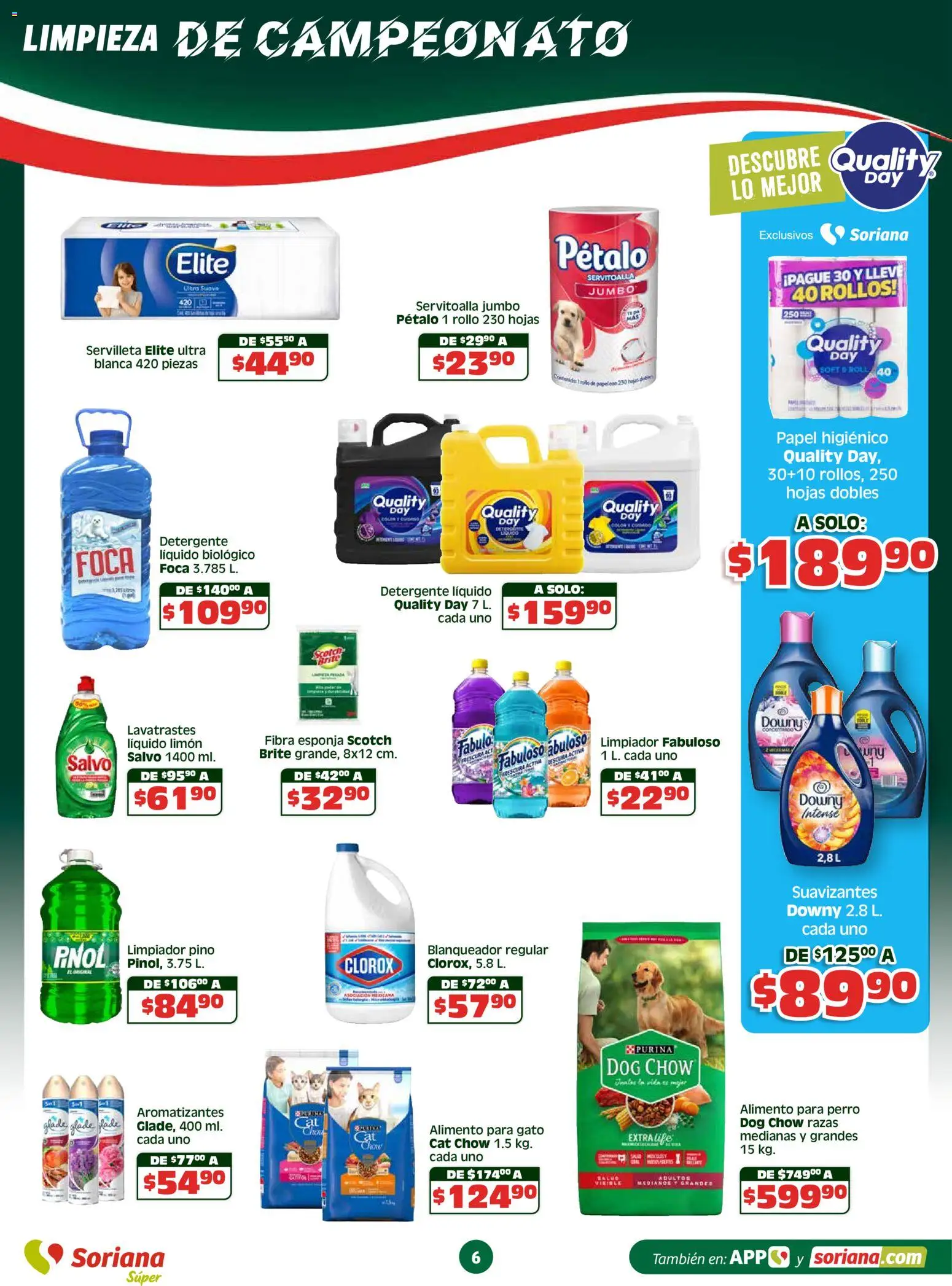 Nuevas ofertas de Soriana válidas en toda la República Mexicana desde el 30.04.2026. ¡Encuentra las mejores ofertas en Soriana Apoyamos con todo Súper Nacional! | Página: 6