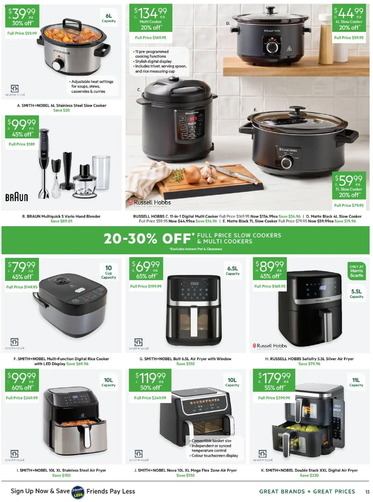 Harris Scarfe catalogue - valid from 22.05.2026 | Page: 13 | Products: Basket, Window, Rice cooker, Slow cooker