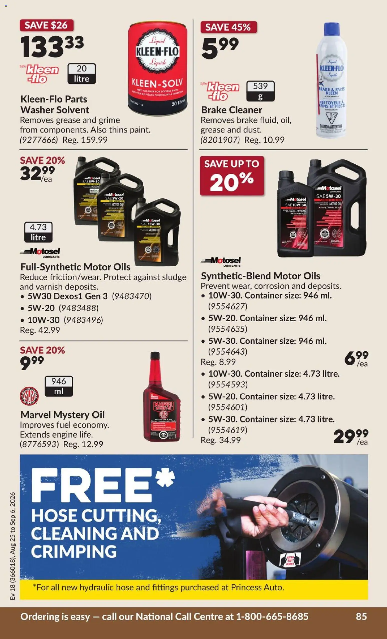 Princess Auto flyer valid from Aug 25, 2026 | Page: 86 | Products: Oil