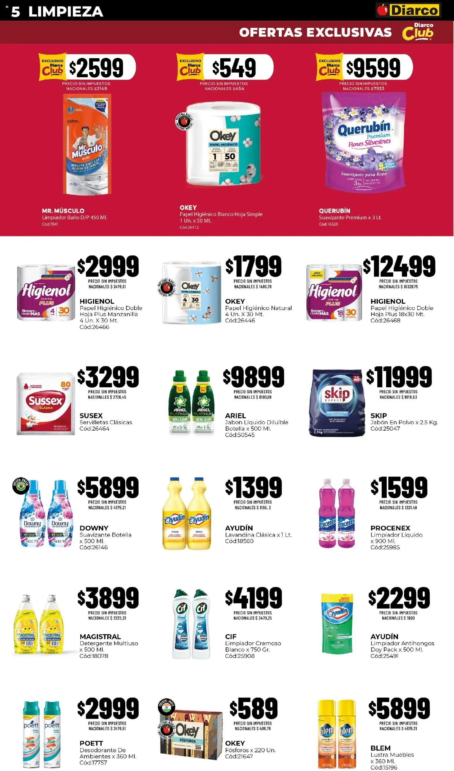 Diarco - Ofertas en Sur (Pueblo) │ válido desde el 14/09/2026 | Página: 5 | Productos: Servilletas, Polvo, Jabón, Desodorante