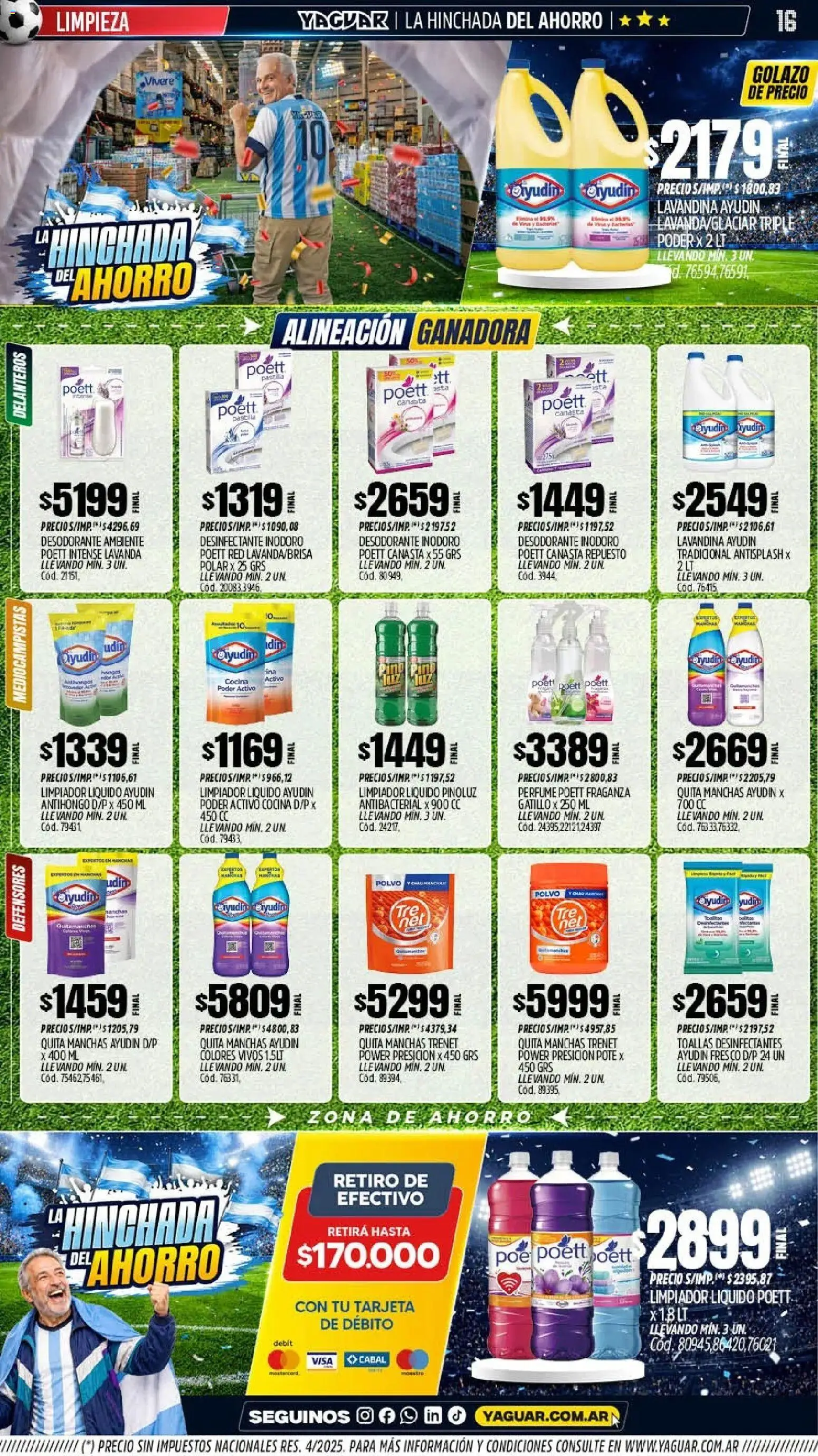 Yaguar catálogo │ válido desde el 15.06.2026 | Página: 15 | Productos: Toallas, Perfume, Desodorante, Canasta