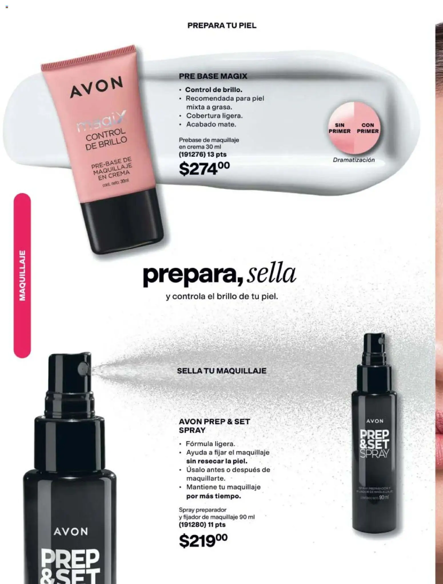 Nuevas ofertas de AVON válidas en toda la República Mexicana desde el 31/07/2026. ¡Encuentra las mejores ofertas en AVON campaña 12 2026! | Página: 32 | Productos: Fijador, Brillo, Pre base, Maquillaje