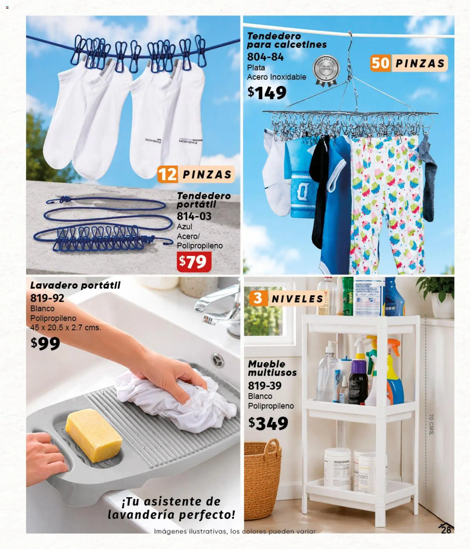 Nuevas ofertas de Cklass válidas en toda la República Mexicana desde el 11/09/2026. ¡Encuentra las mejores ofertas en Cklass catálogo Home Invierno! | Página: 29 | Productos: Lavadero, Calcetines, Tendedero
