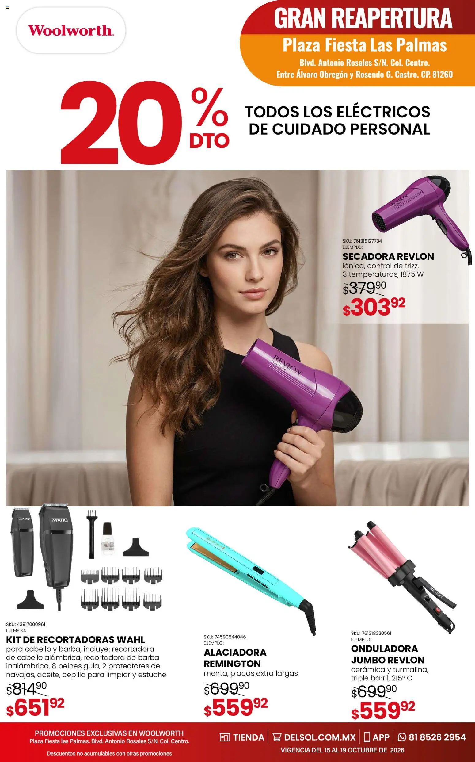 Nuevas ofertas de Del Sol y Woolworth válidas en toda la República Mexicana desde el 15/10/2026. ¡Encuentra las mejores ofertas en Del Sol y Woolworth catálogo 5 Días de Grandes Promociones - Los Mochis! | Página: 7