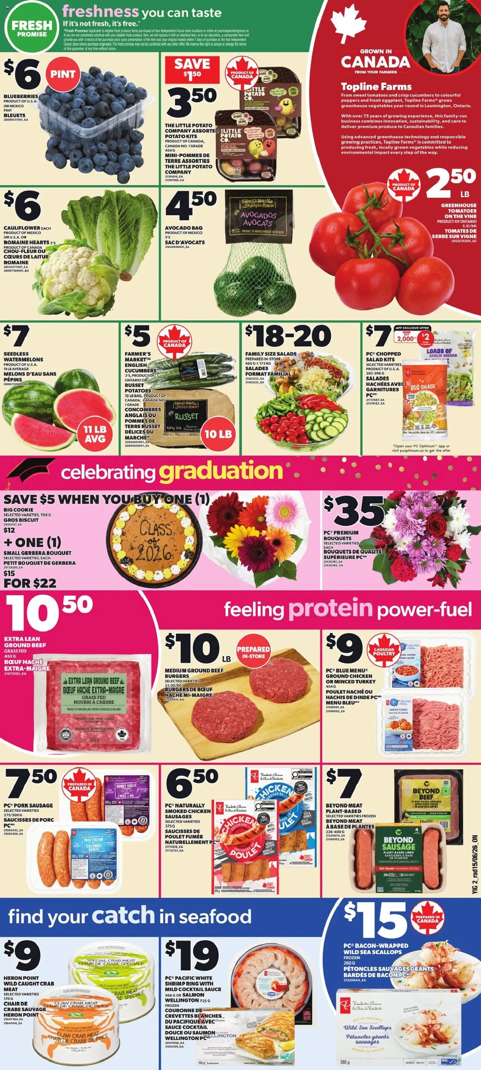 Independent Grocer flyer valid from 18.06.2026 | Page: 5 | Products: Turkey, Chicken, Pork, Tomatoes