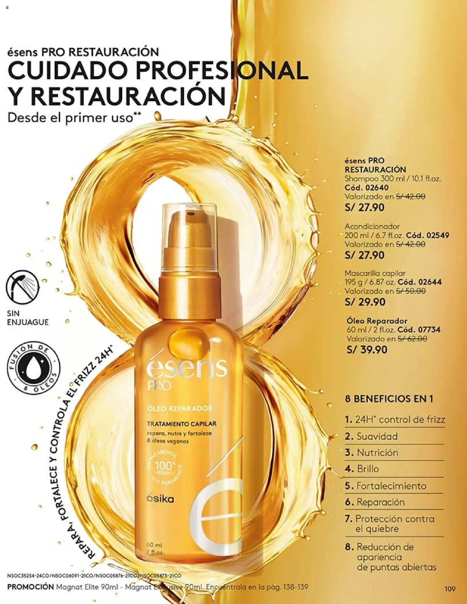Catálogo Ésika válido desde 22/08/2026 | Página: 109 | Productos: Shampoo, Acondicionador, Mascarilla capilar