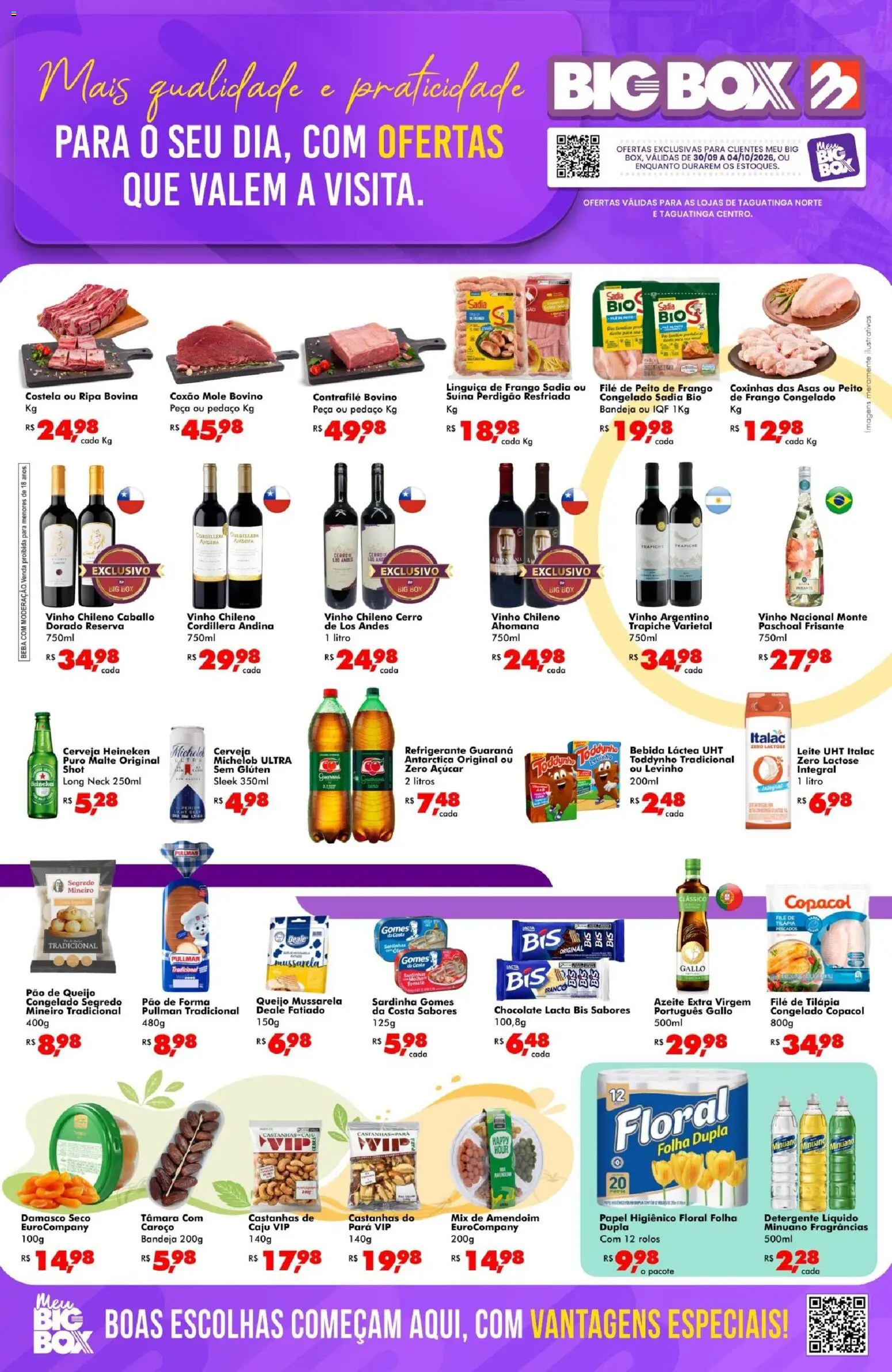 Big Box Folheto - válido de 30/09/2026 | Página: 1 | Produtos: Coxão mole, Detergente, Azeite extra virgem, Sardinha