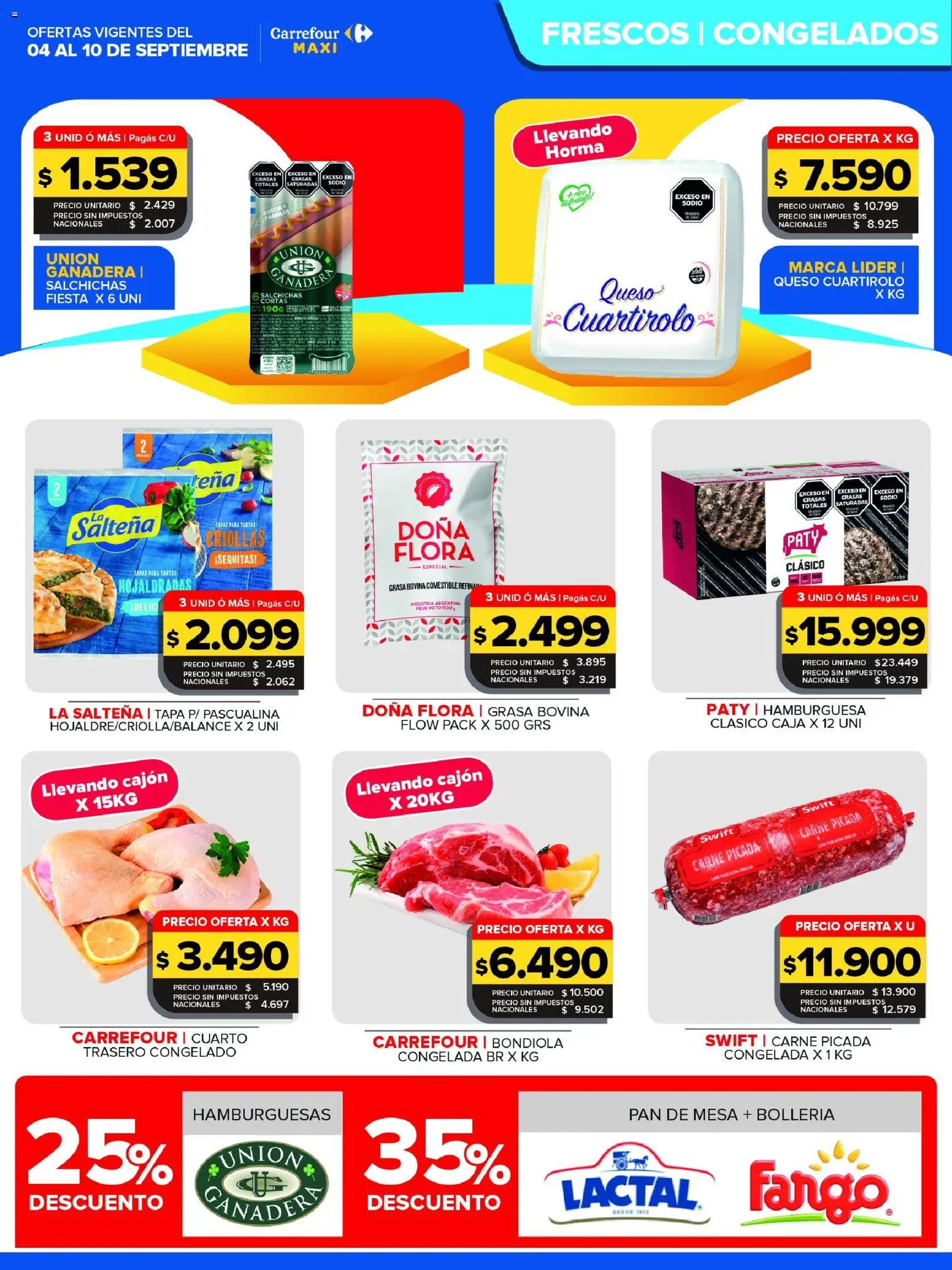 Carrefour Maxi catálogo │ válido desde el 04/09/2026 | Página: 9 | Productos: Peso, Mesa, Caja, Queso